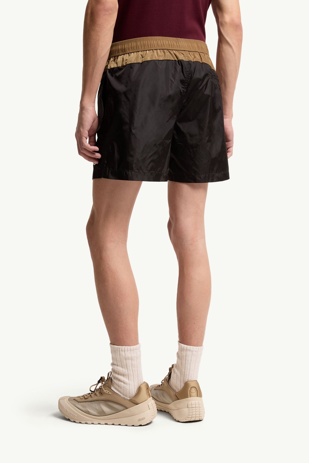 Contrast Swim Shorts Men Black Moncler 4