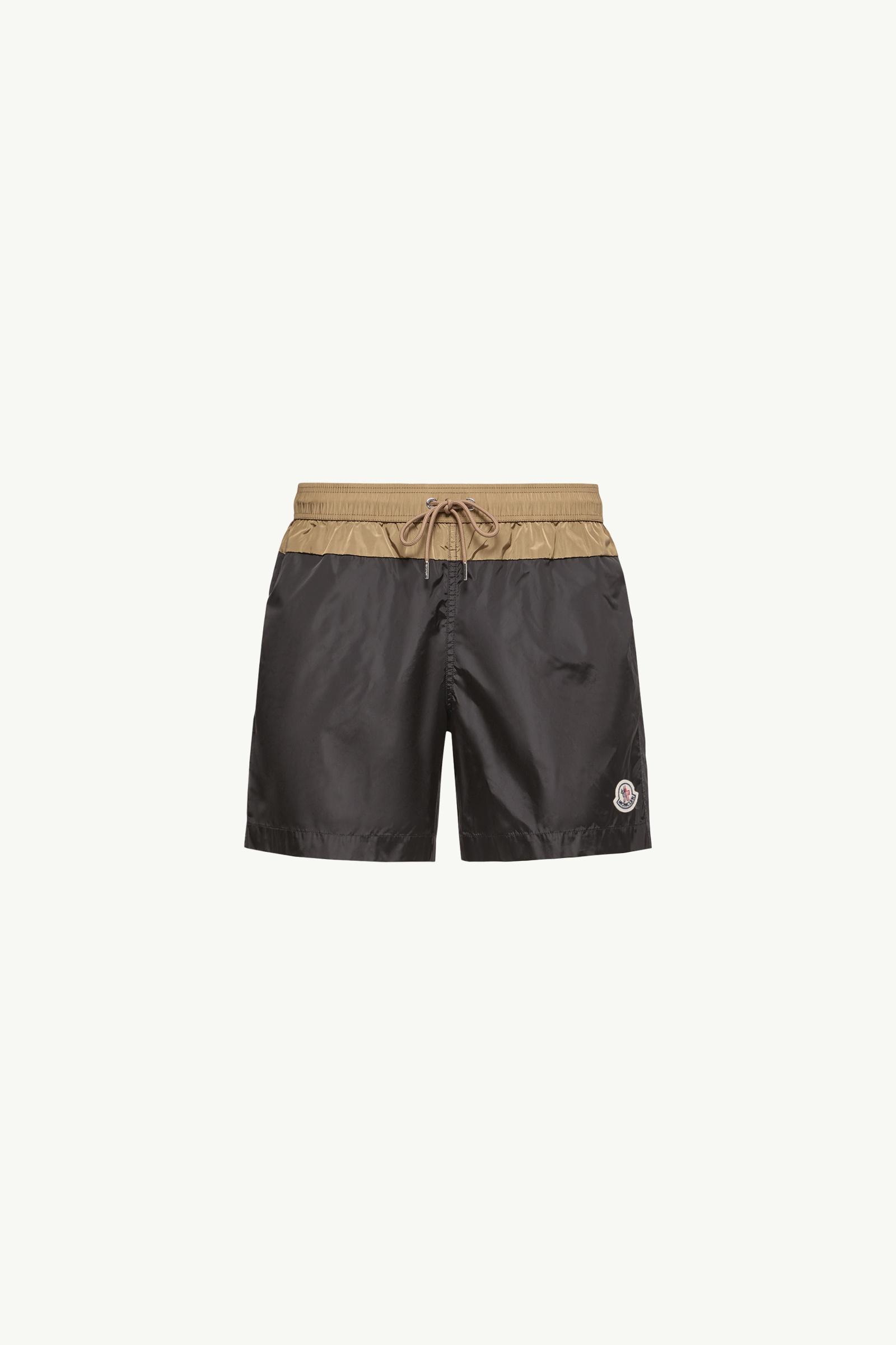 Black Contrast Swim Shorts - Swimwear for Men | Moncler US