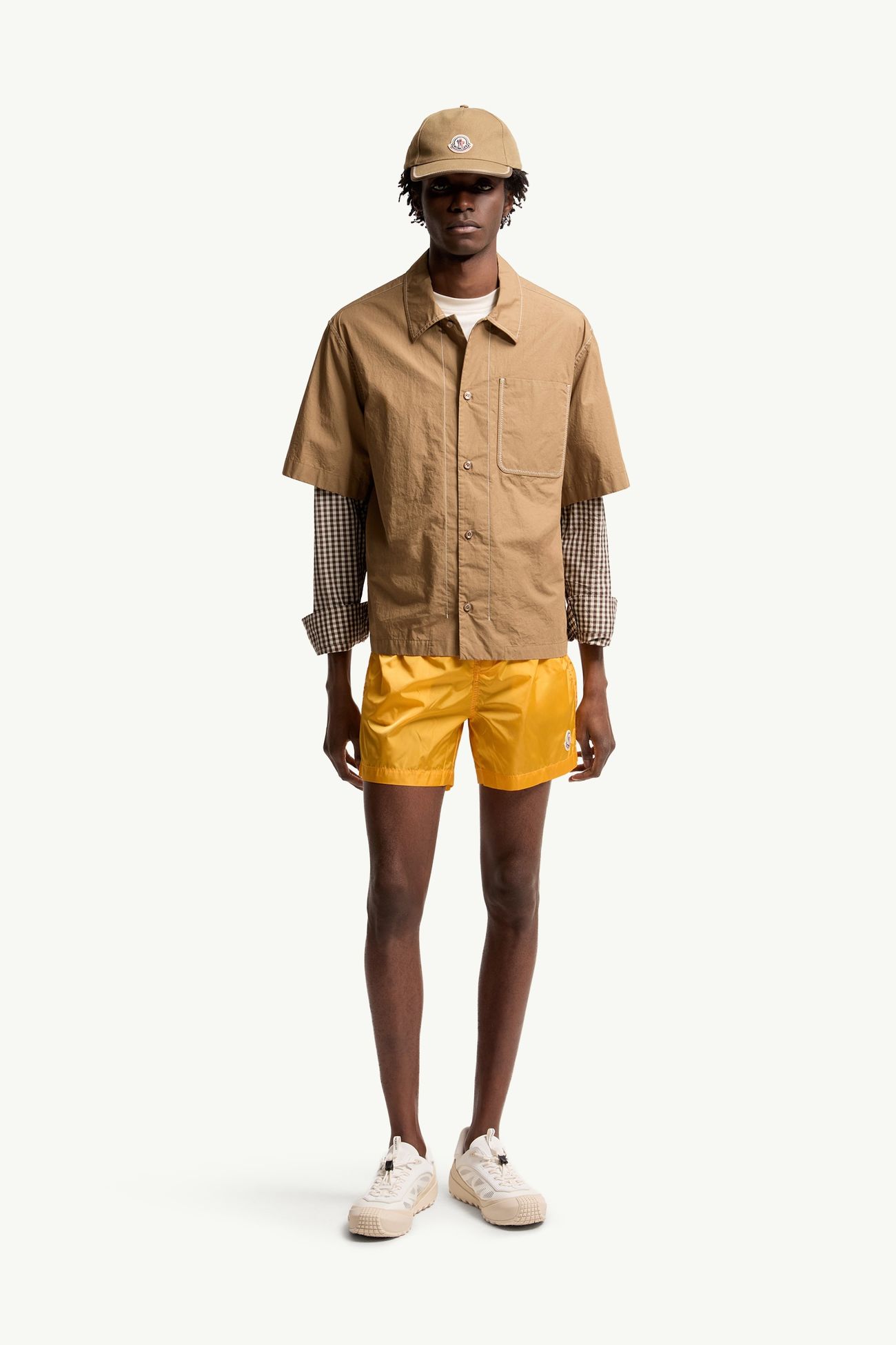 Shorts da bagno logati Uomo Giallo Moncler 0