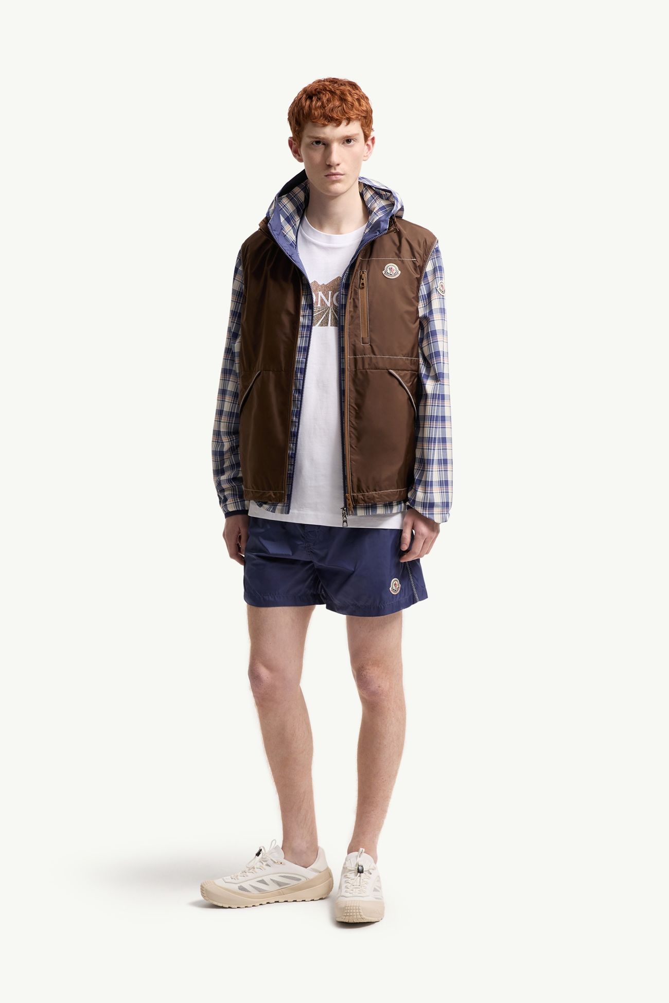 Short de bain à logo Hommes Bleu Cobalt Moncler 0