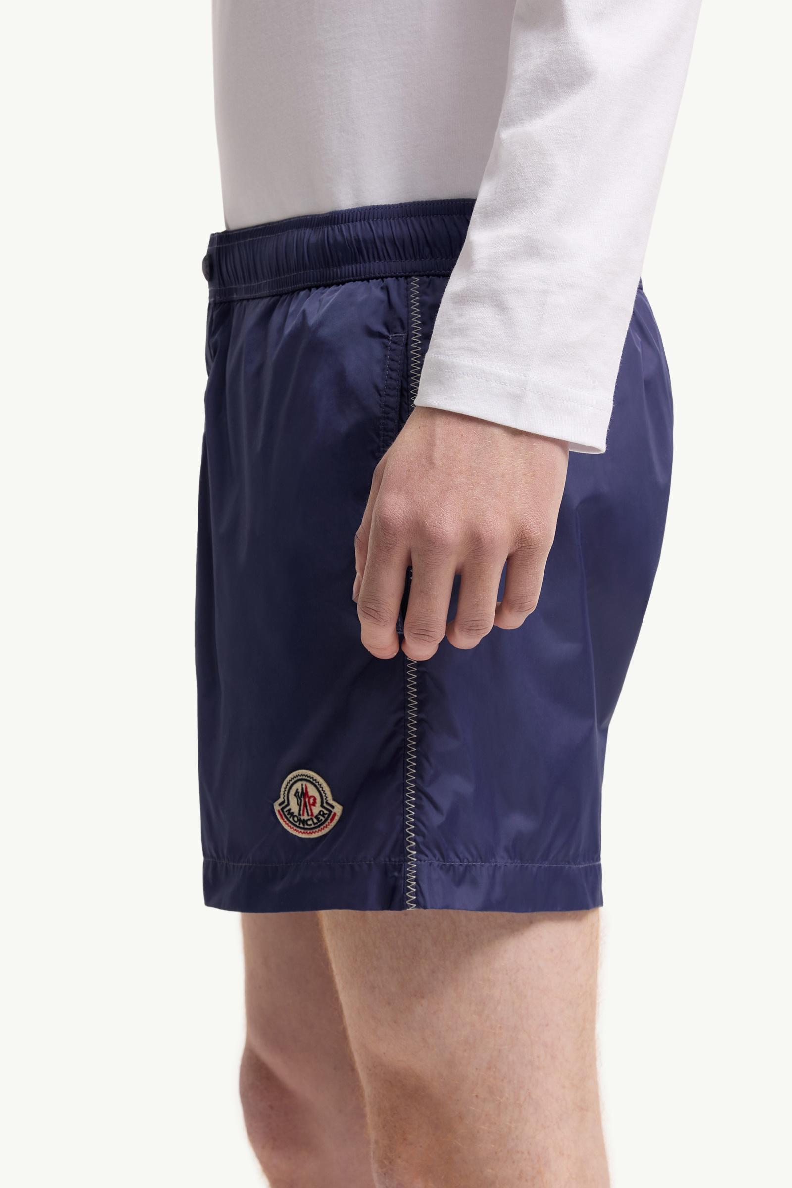 Cobalt Blue Logo Swim Shorts - Swimwear for Men | Moncler US