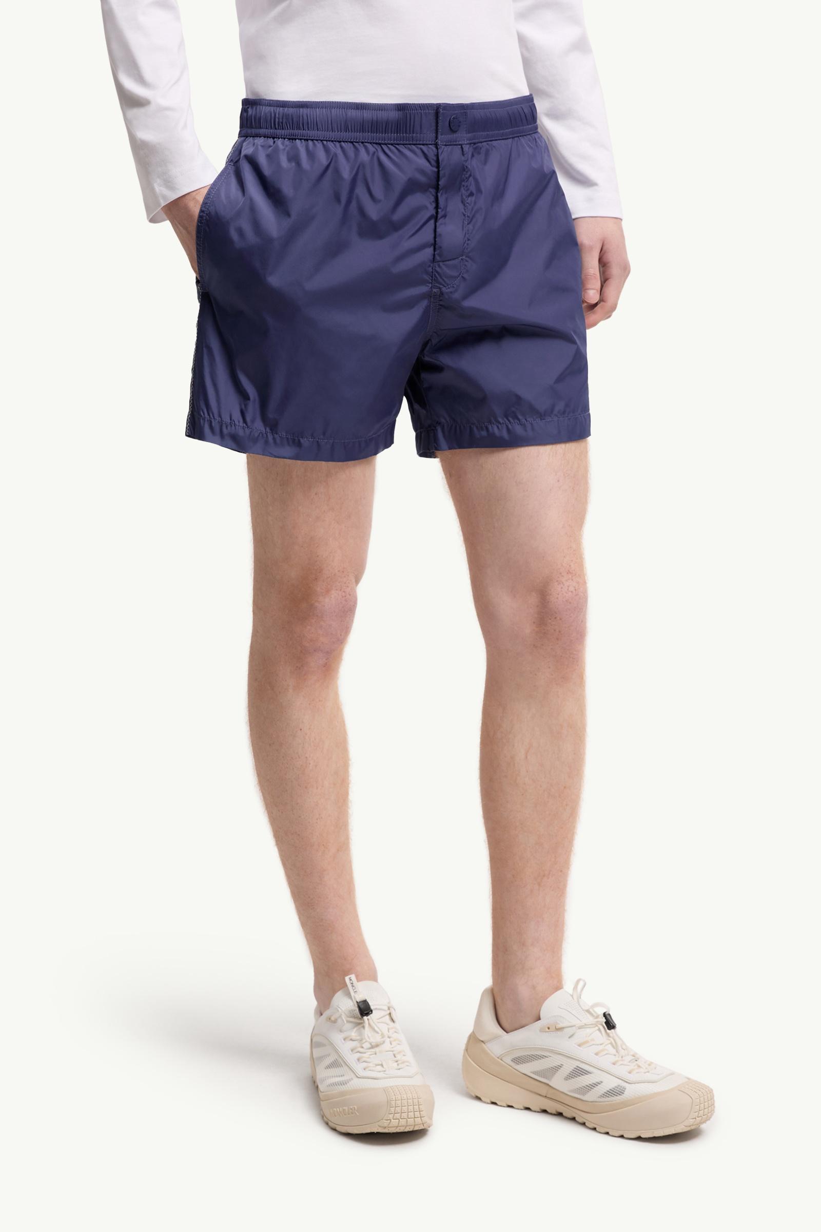 Cobalt Blue Logo Swim Shorts - Swimwear for Men | Moncler US