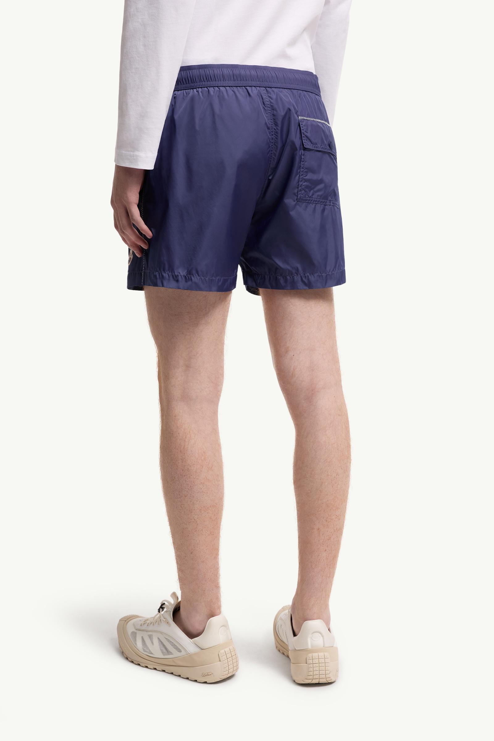Cobalt Blue Logo Swim Shorts - Swimwear for Men | Moncler US