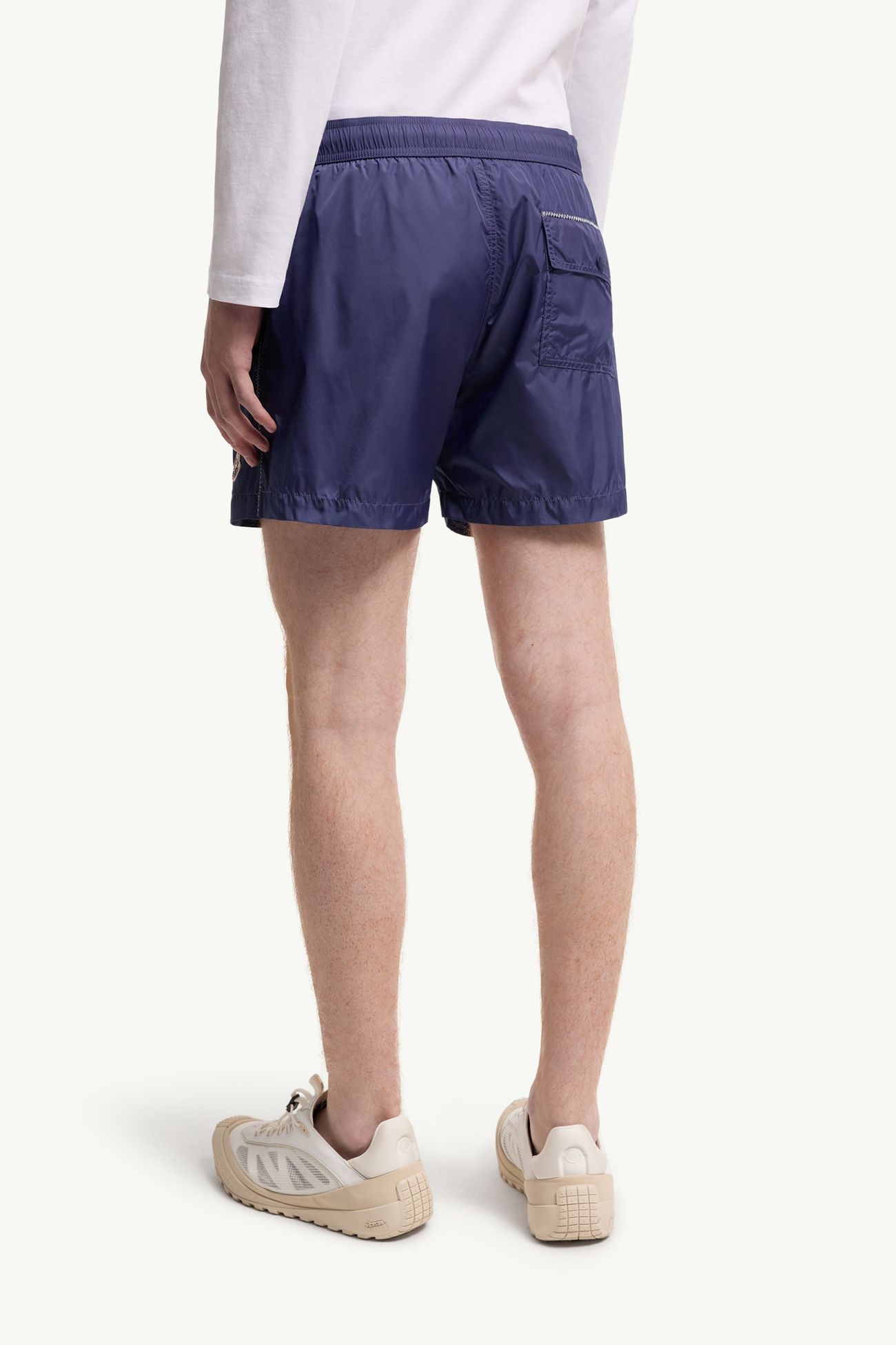 Logo Swim Shorts Men Cobalt Blue Moncler 4