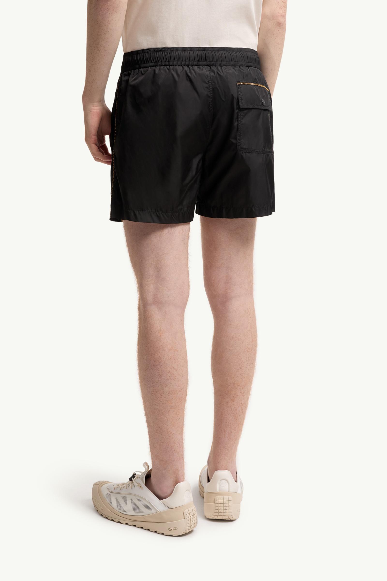 Black Logo Swim Shorts - Swimwear for Men | Moncler US