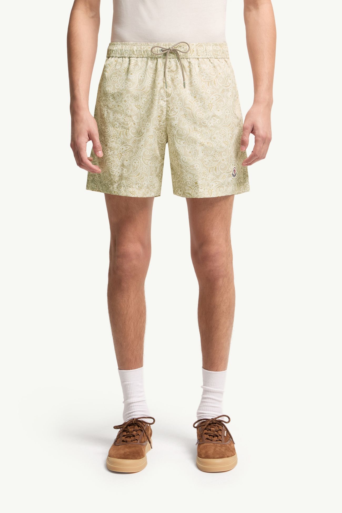 Bañador con estampado de cachemira Hombre Beige Claro Moncler 3