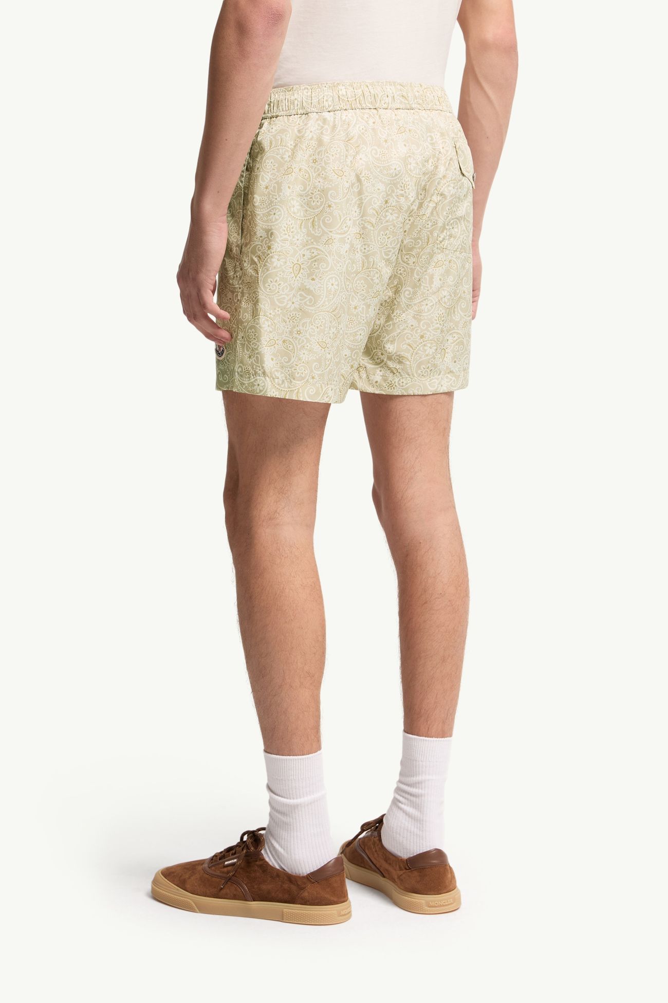 Shorts da bagno con stampa paisley Uomo Beige Chiaro Moncler 4