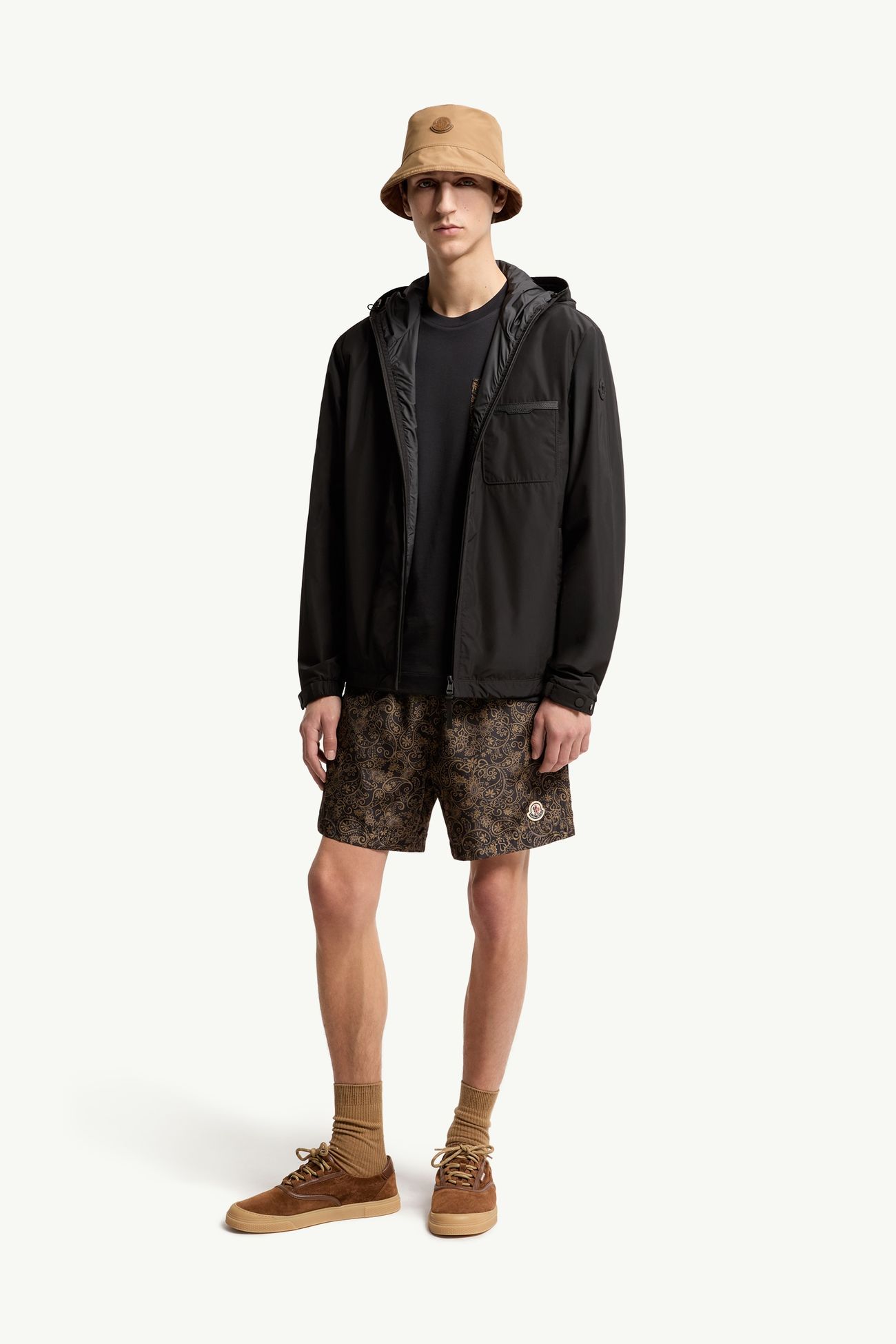 男士佩斯利印花游泳短裤 男士 海军蓝色 Moncler 0