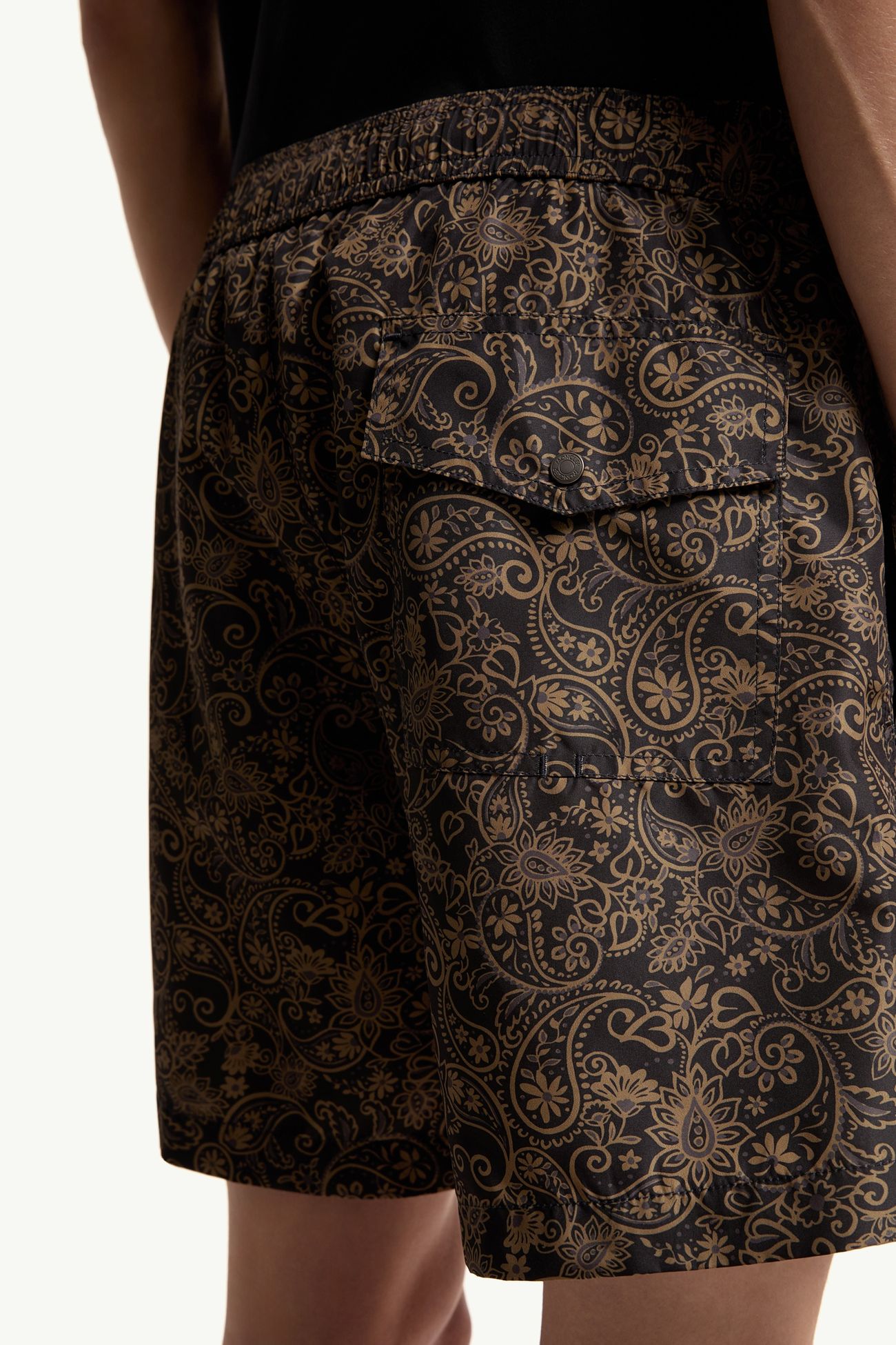 Shorts da bagno con stampa paisley Uomo Blu Navy Moncler 5