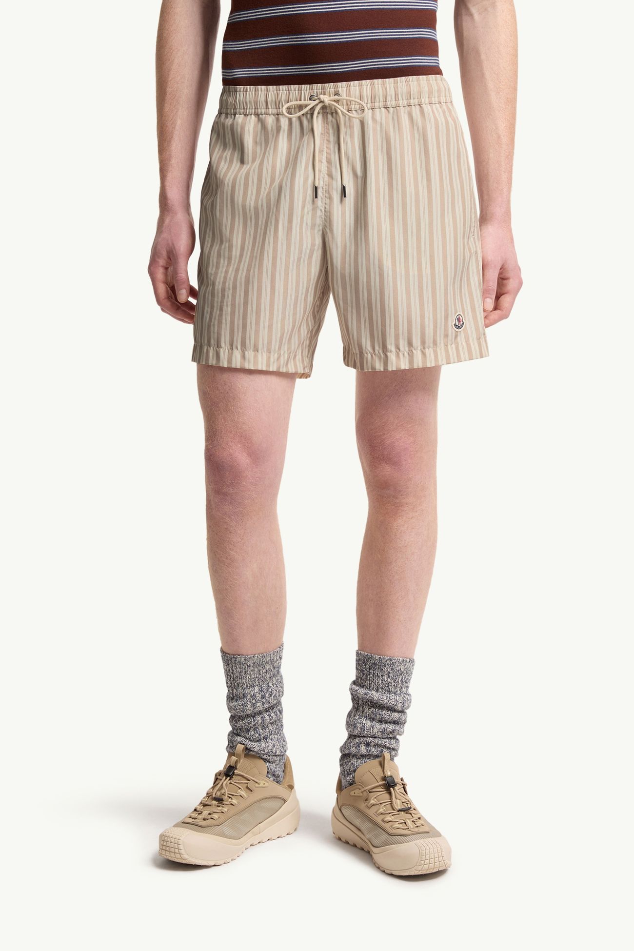 Bañador a rayas Hombre Beige Claro Moncler 3