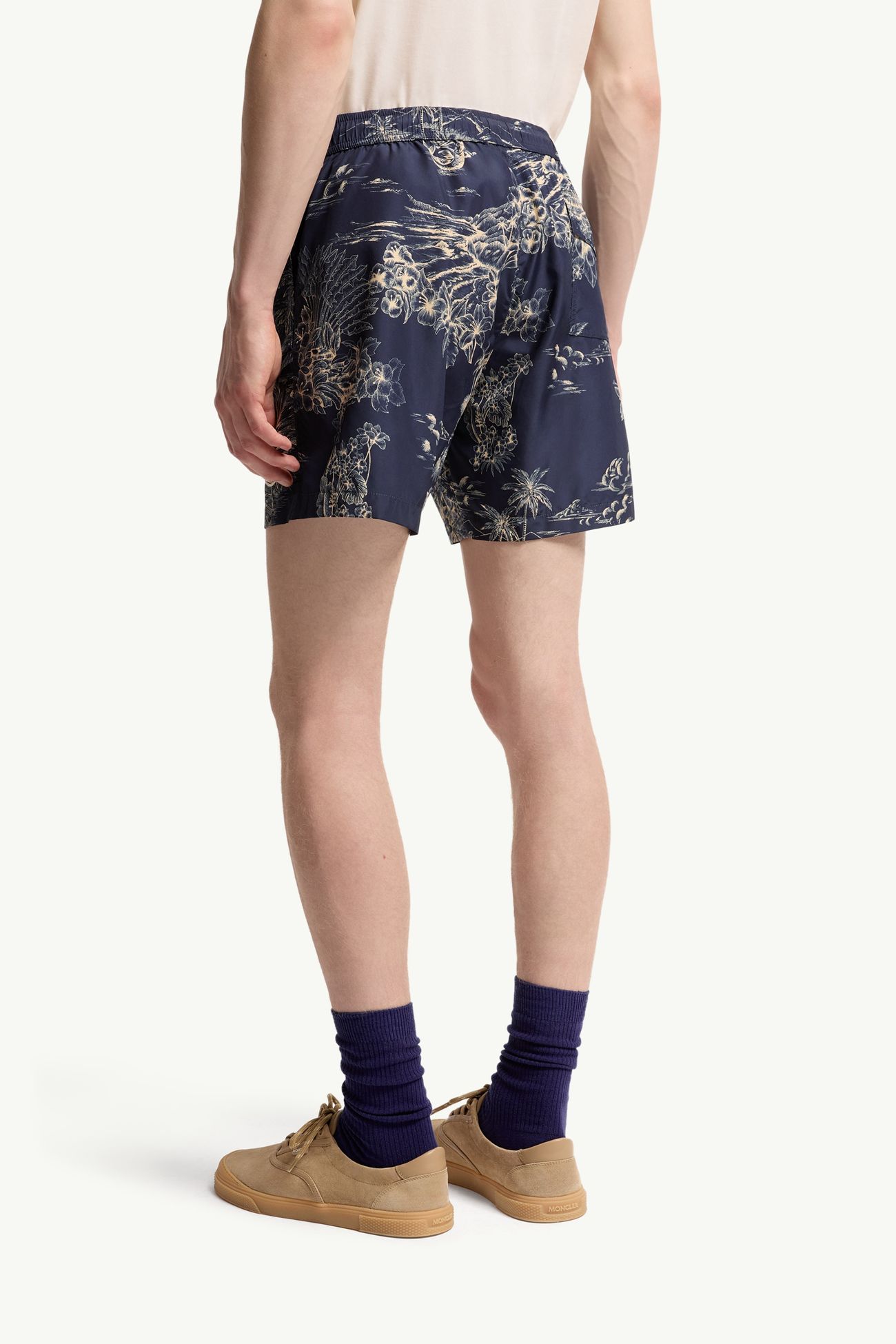 Bañador con estampado floral Hombre Azul marino Moncler 4