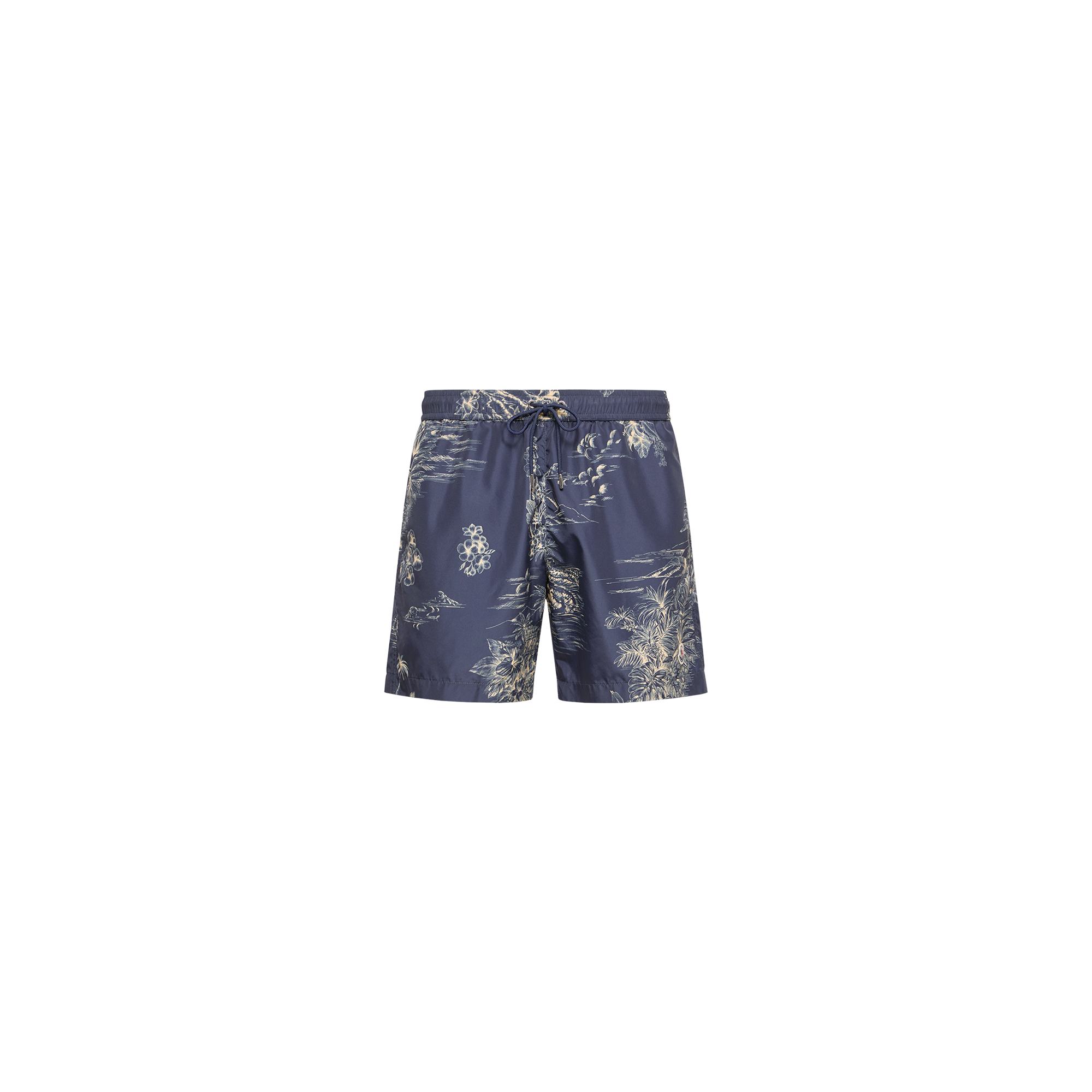 Moncler   Floral Print Swim Shorts for Men in Blue, Size: M