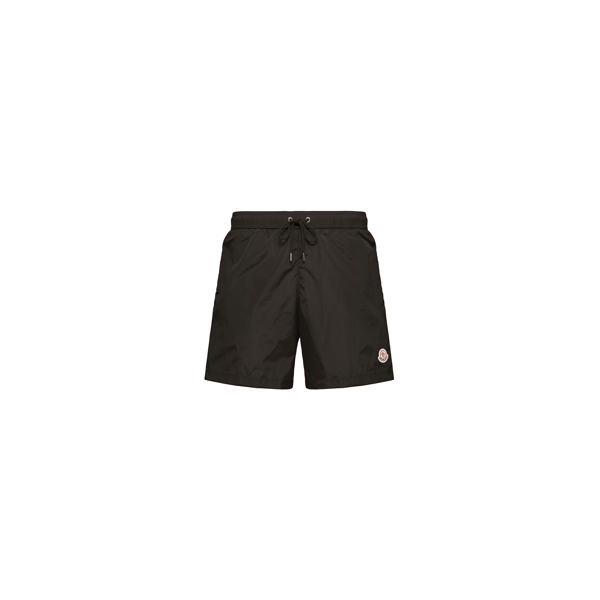 Moncler   Logo Patch Swim Shorts for Men in Black, Size: Xl