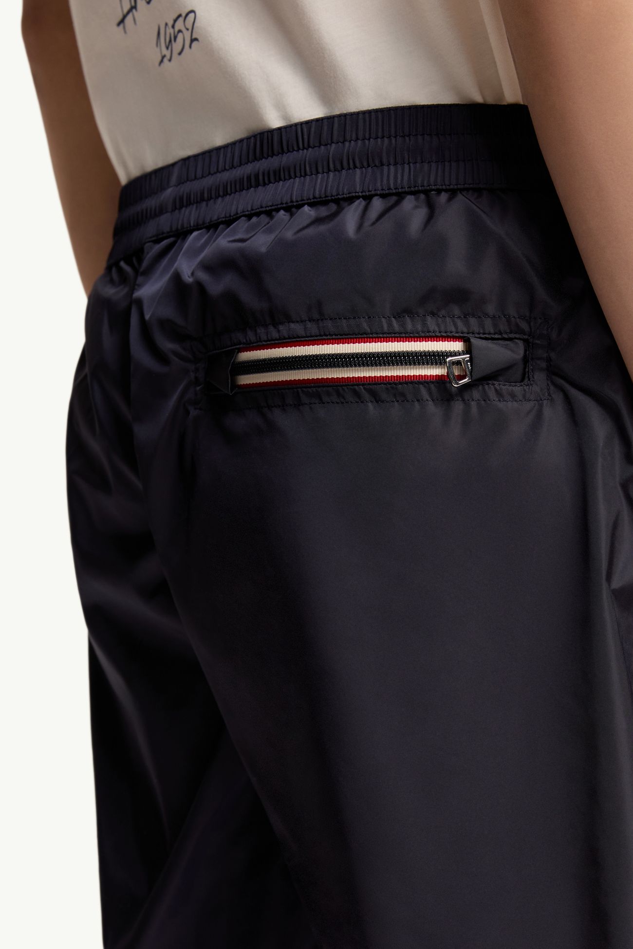 Shorts da bagno con patch logato Uomo Blu Navy Moncler 5