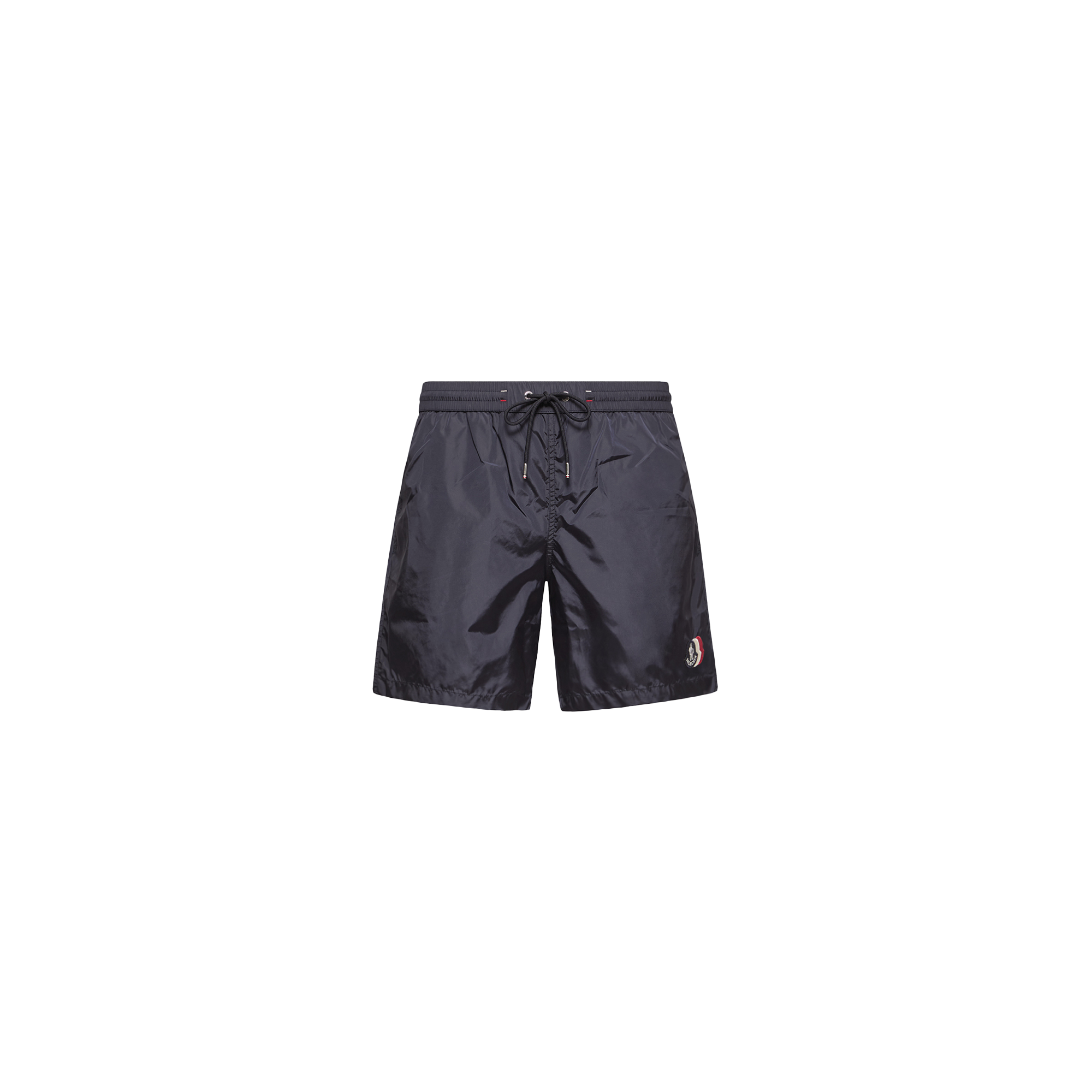 Moncler   Logo Patch Swim Shorts for Men in Blue, Size: M