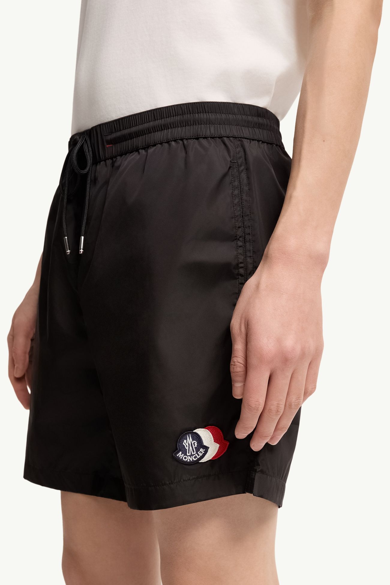 Logo Patch Swim Shorts Men Black Moncler 1