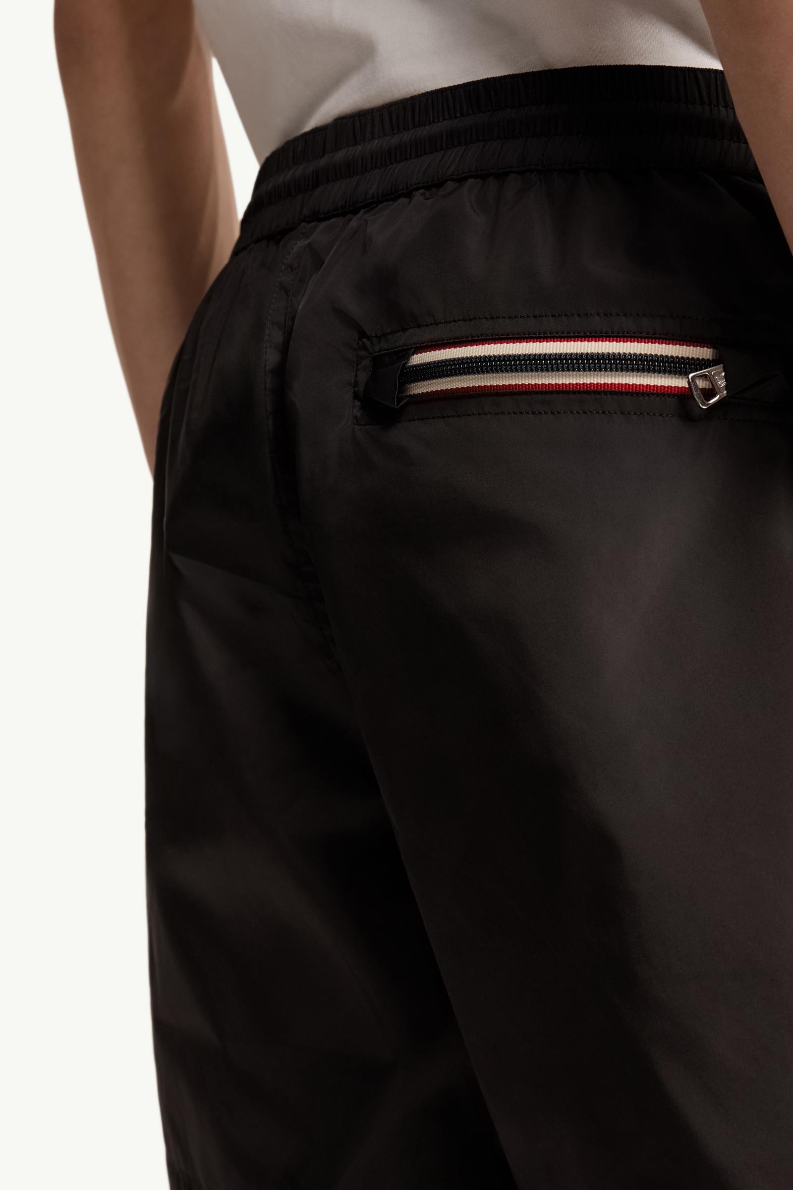Black Logo Patch Swim Shorts - Swimwear for Men | Moncler US