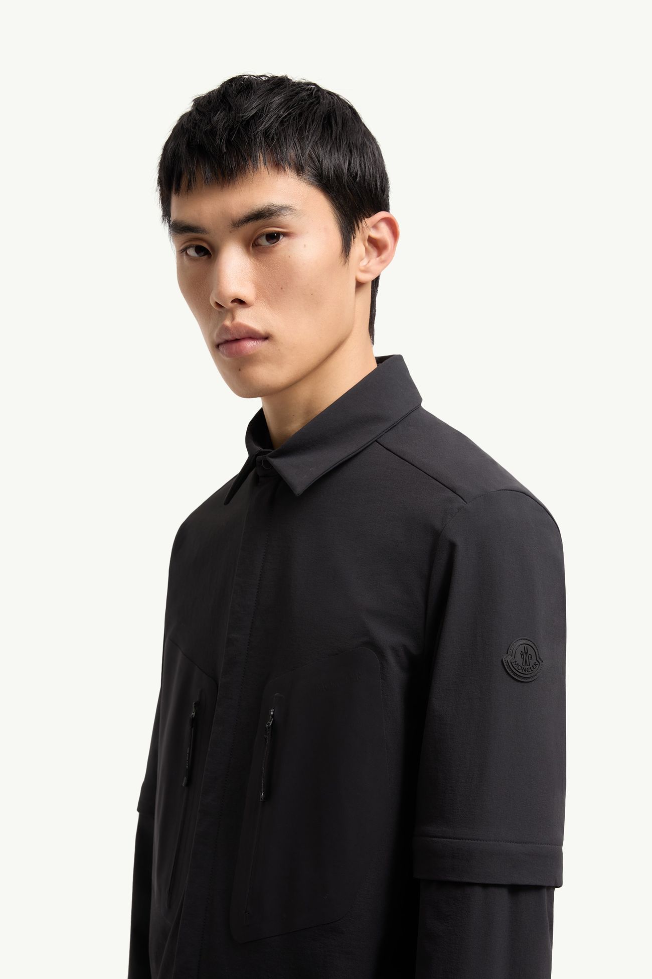 男士标识二合一衬衫式夹克外套 男士 黑色 Moncler 1