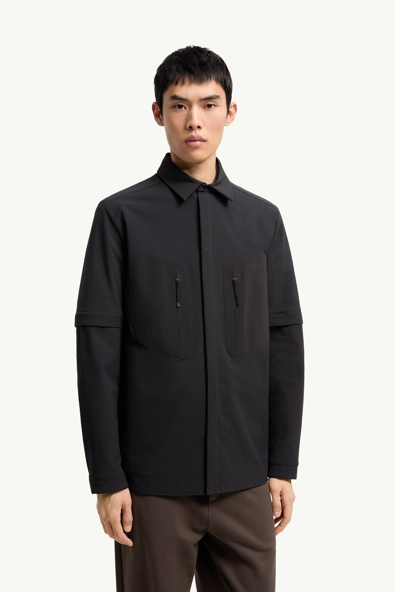 2-in-1-Hemdjacke mit Logo Herren Schwarz Moncler 3