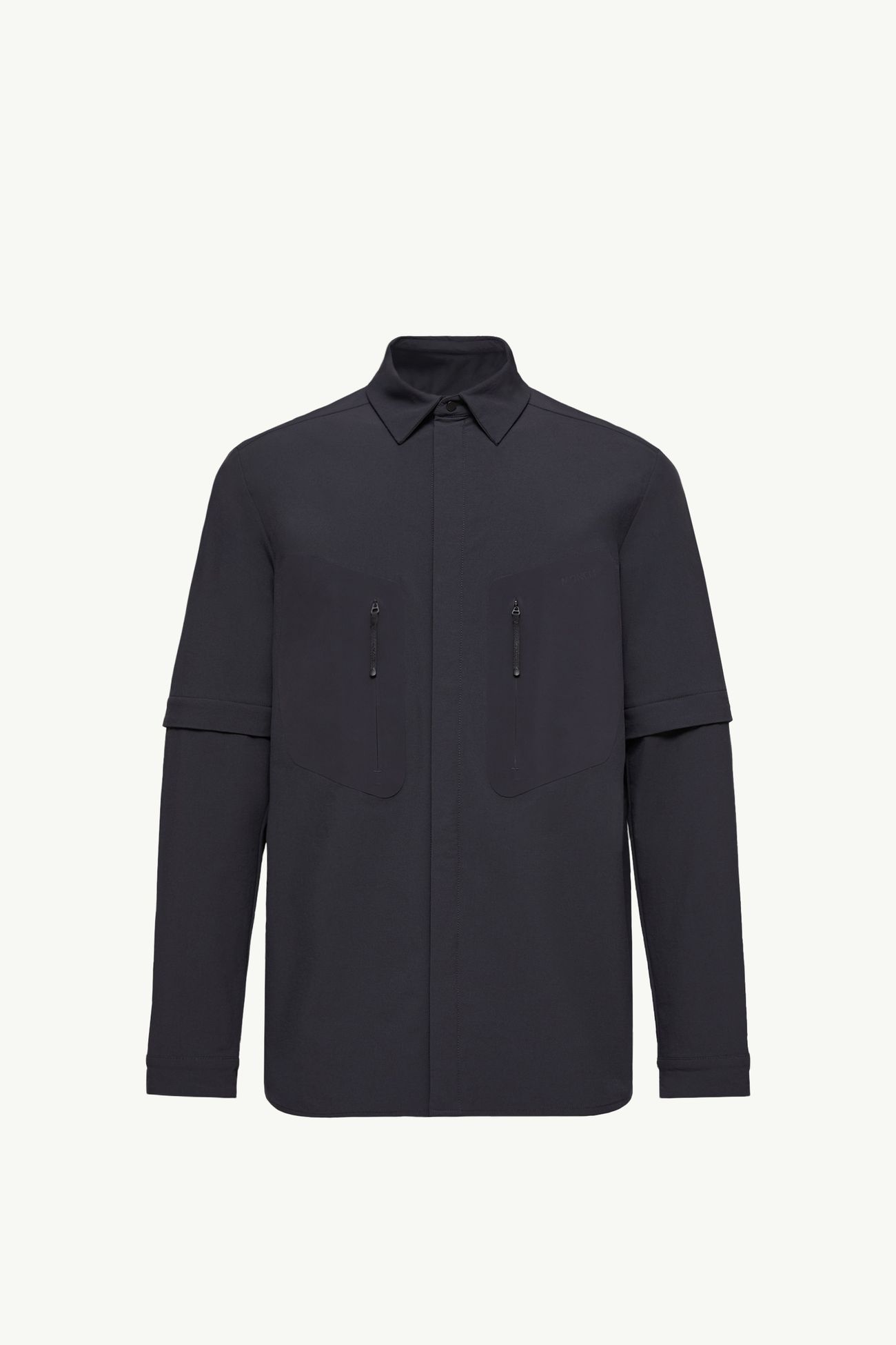 Logo 2-in1 Shirt Jacket Men Black Moncler 2