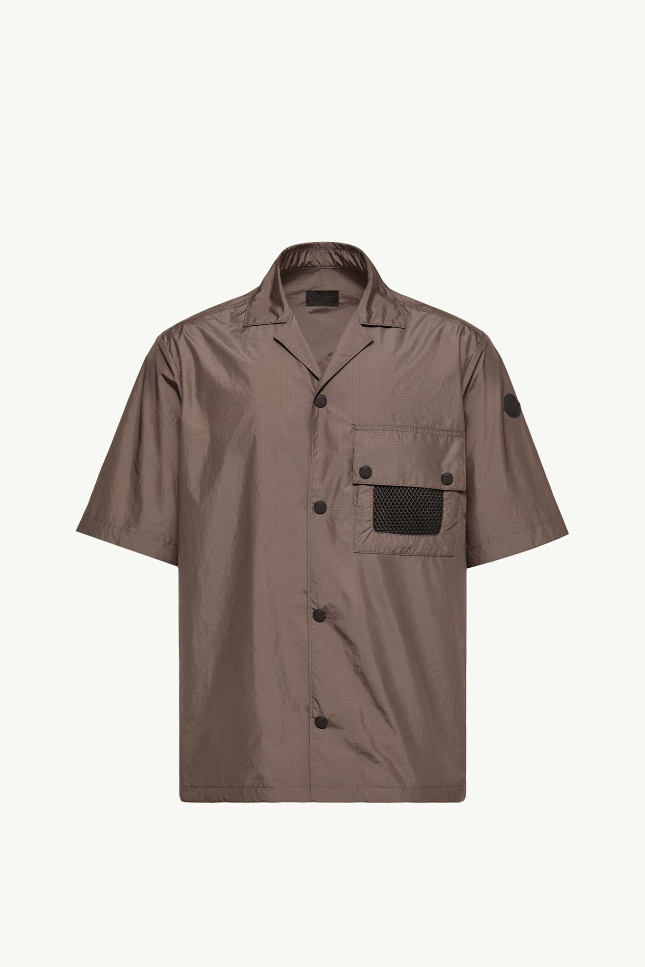 Logo Short Sleeve Shirt Men Brown Moncler 2