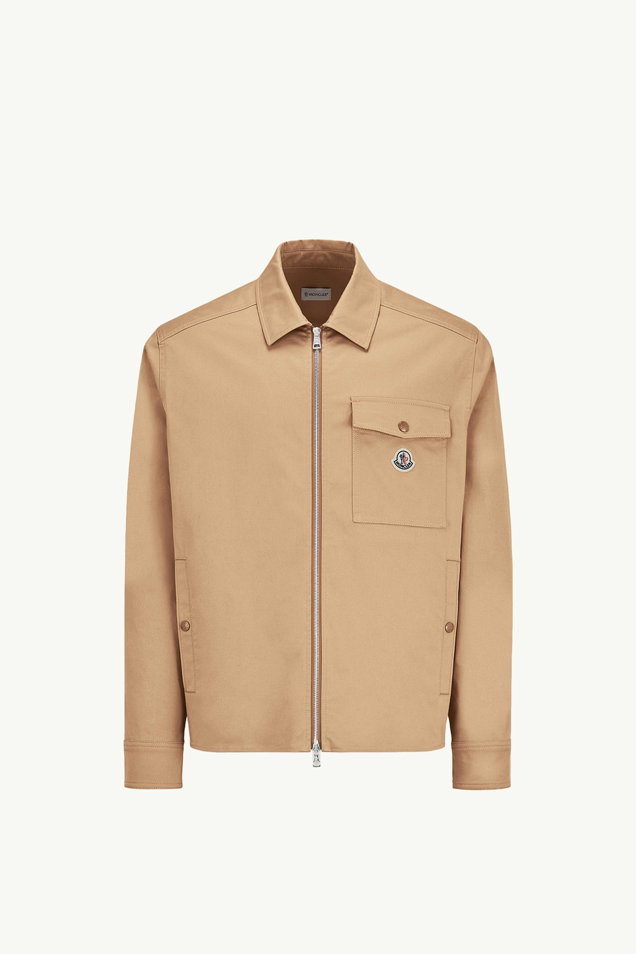 Giacca camicia in gabardine di misto cotone Uomo Beige Moncler 2