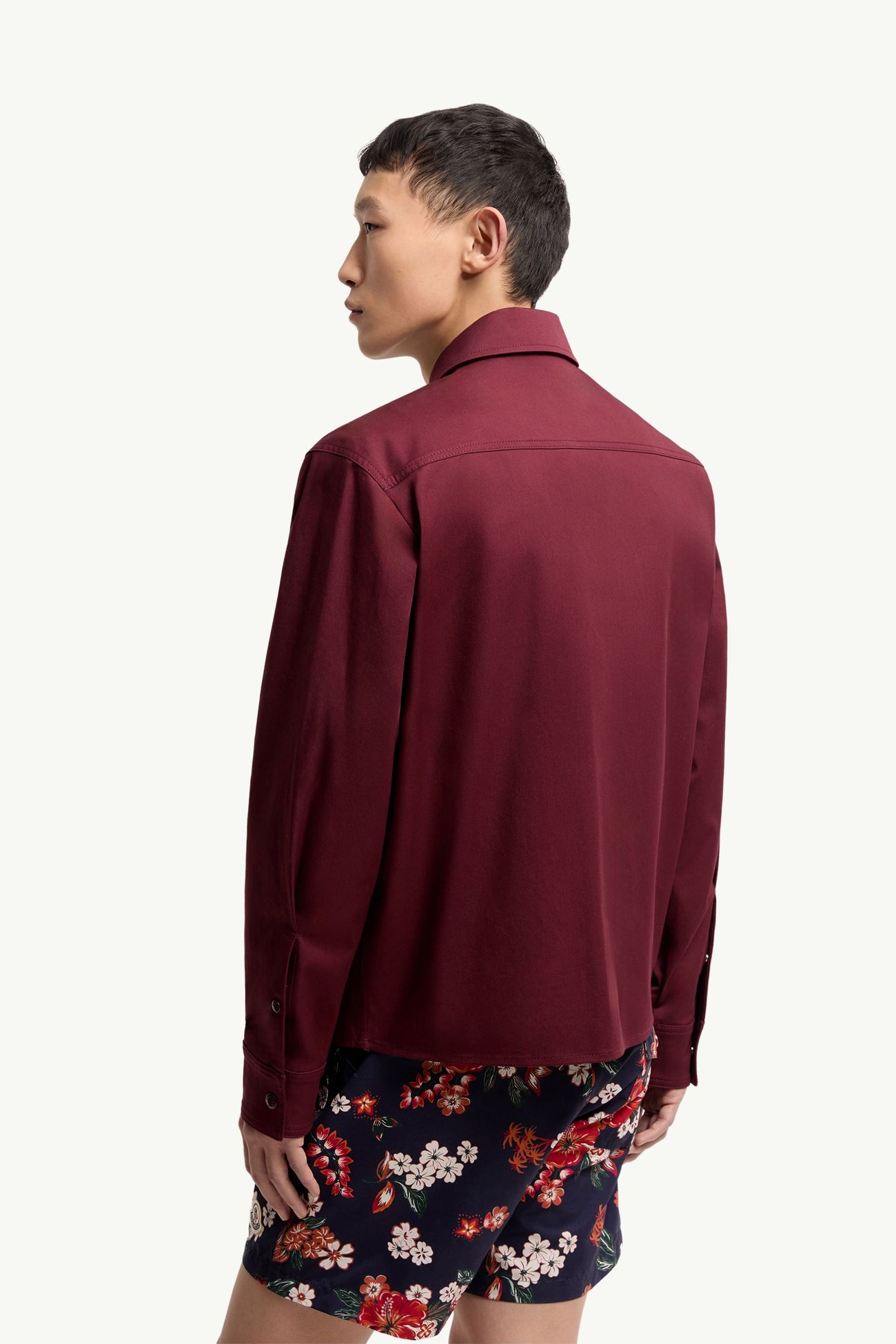 Chaqueta camisera de gabardina de mezcla de algodón Hombre Burdeos Moncler 4