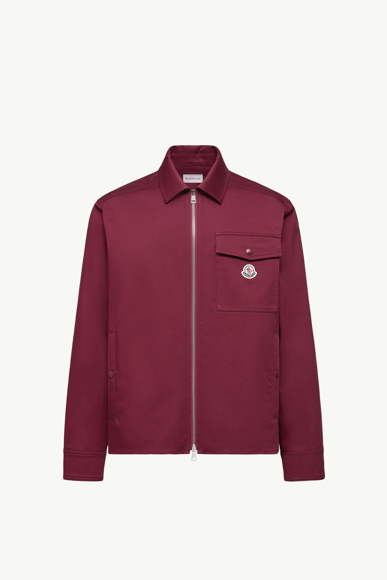 Chaqueta camisera de gabardina de mezcla de algodón Hombre Burdeos Moncler 2