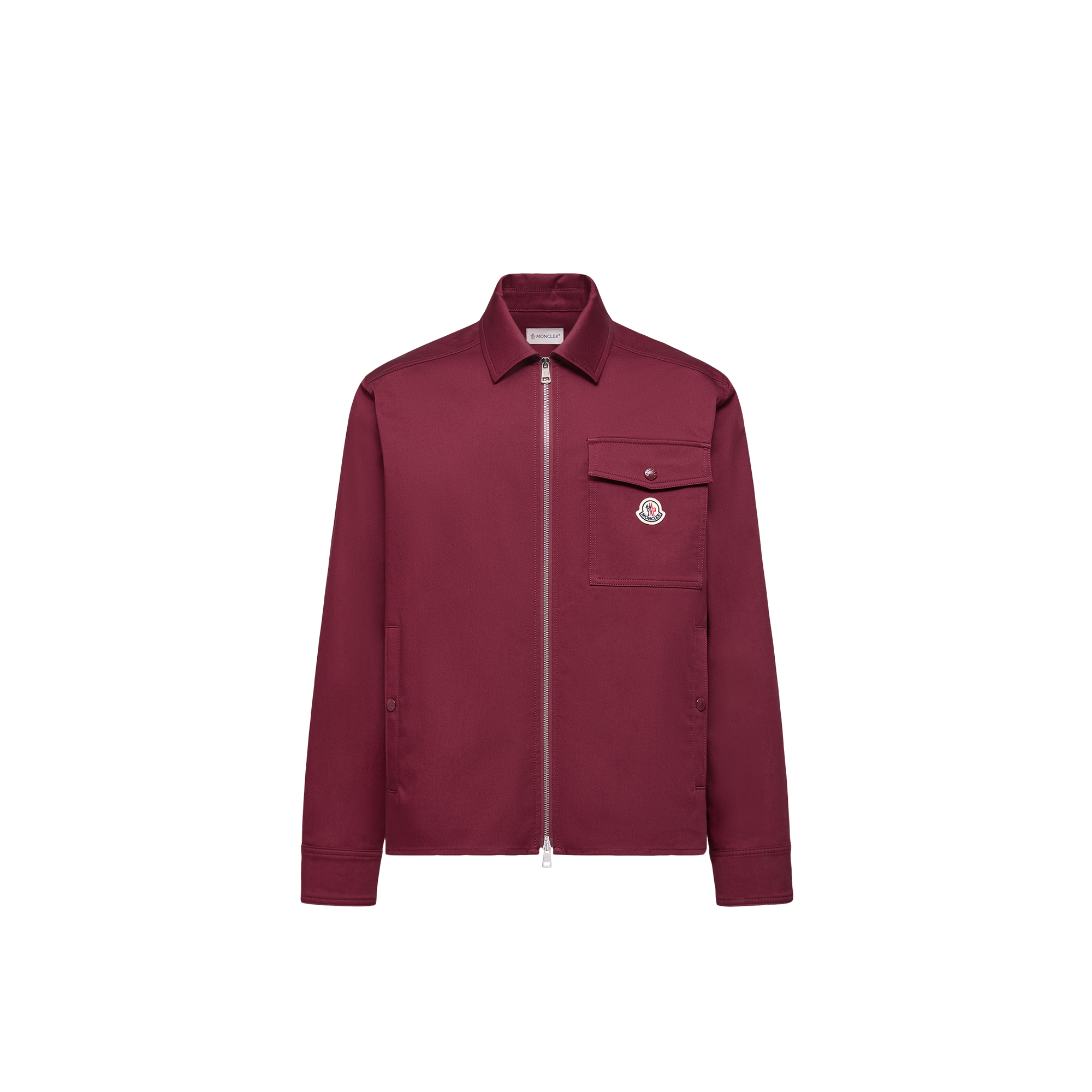 Moncler   Cotton Blend Gabardine Shirt Jacket for Men in Red, Size: M