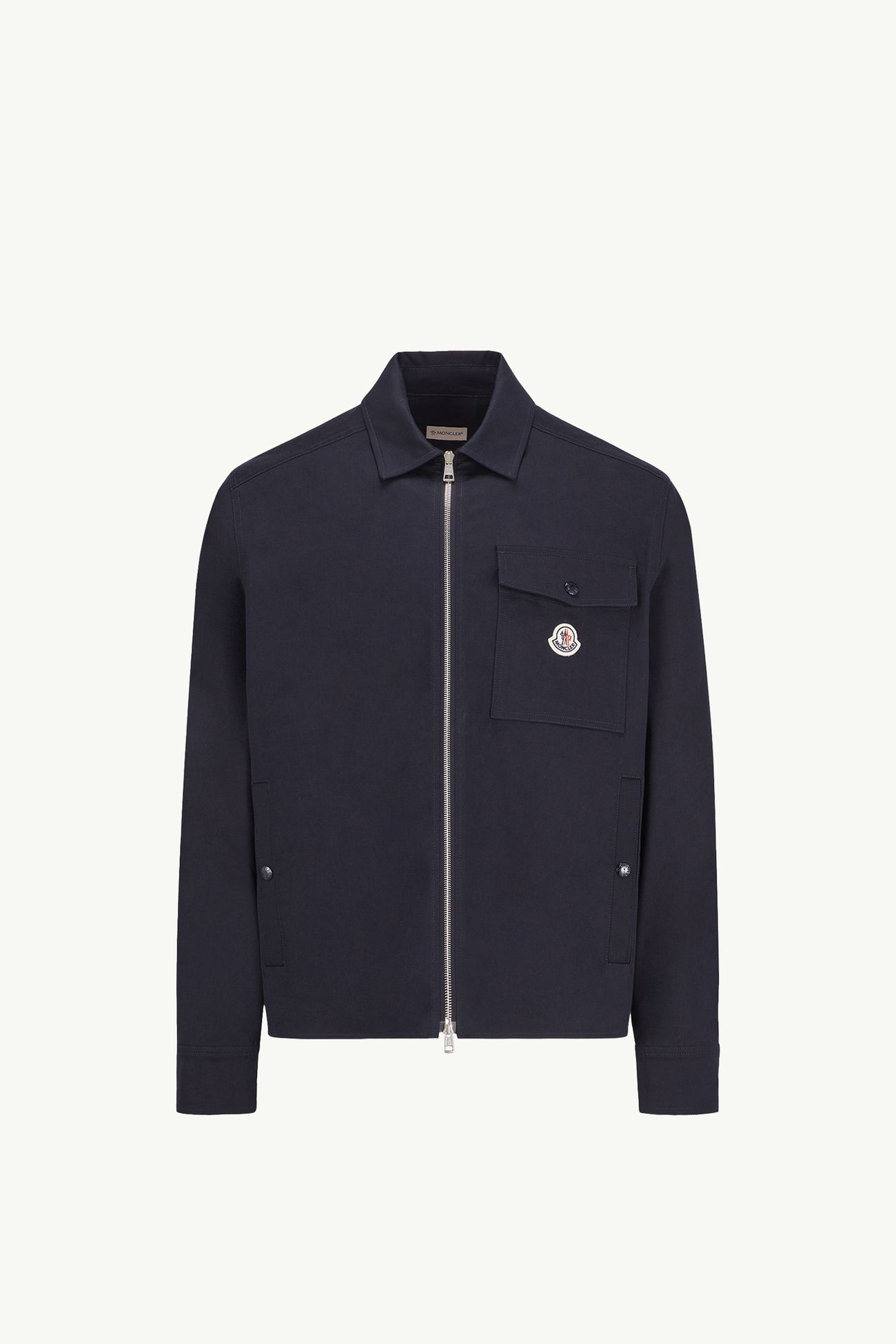 Giacca camicia in gabardine di misto cotone Uomo Blu Navy Moncler 2