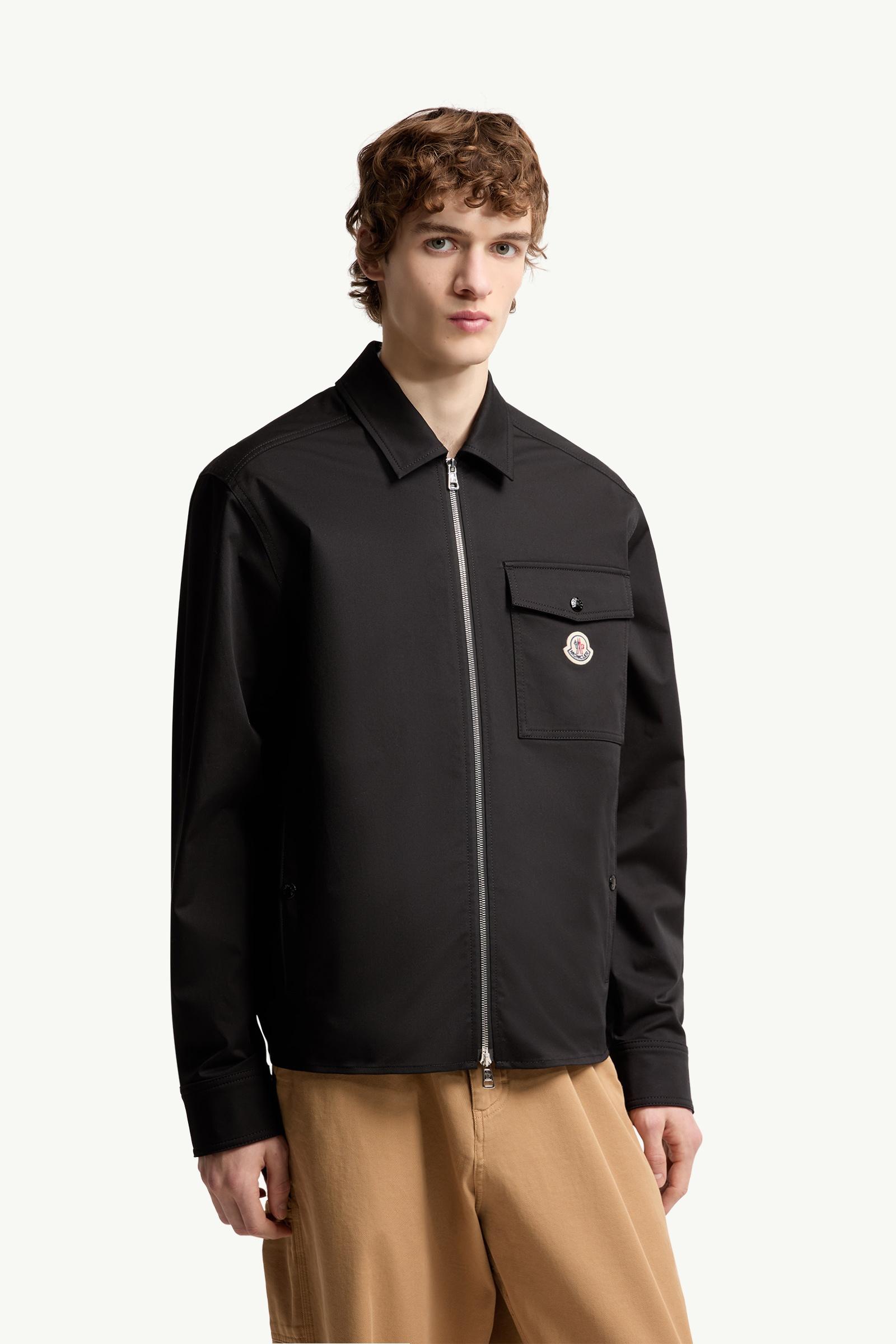 極美品 MONCLER モンクレール ナイロン 長袖シャツ ジャケット黒 38 