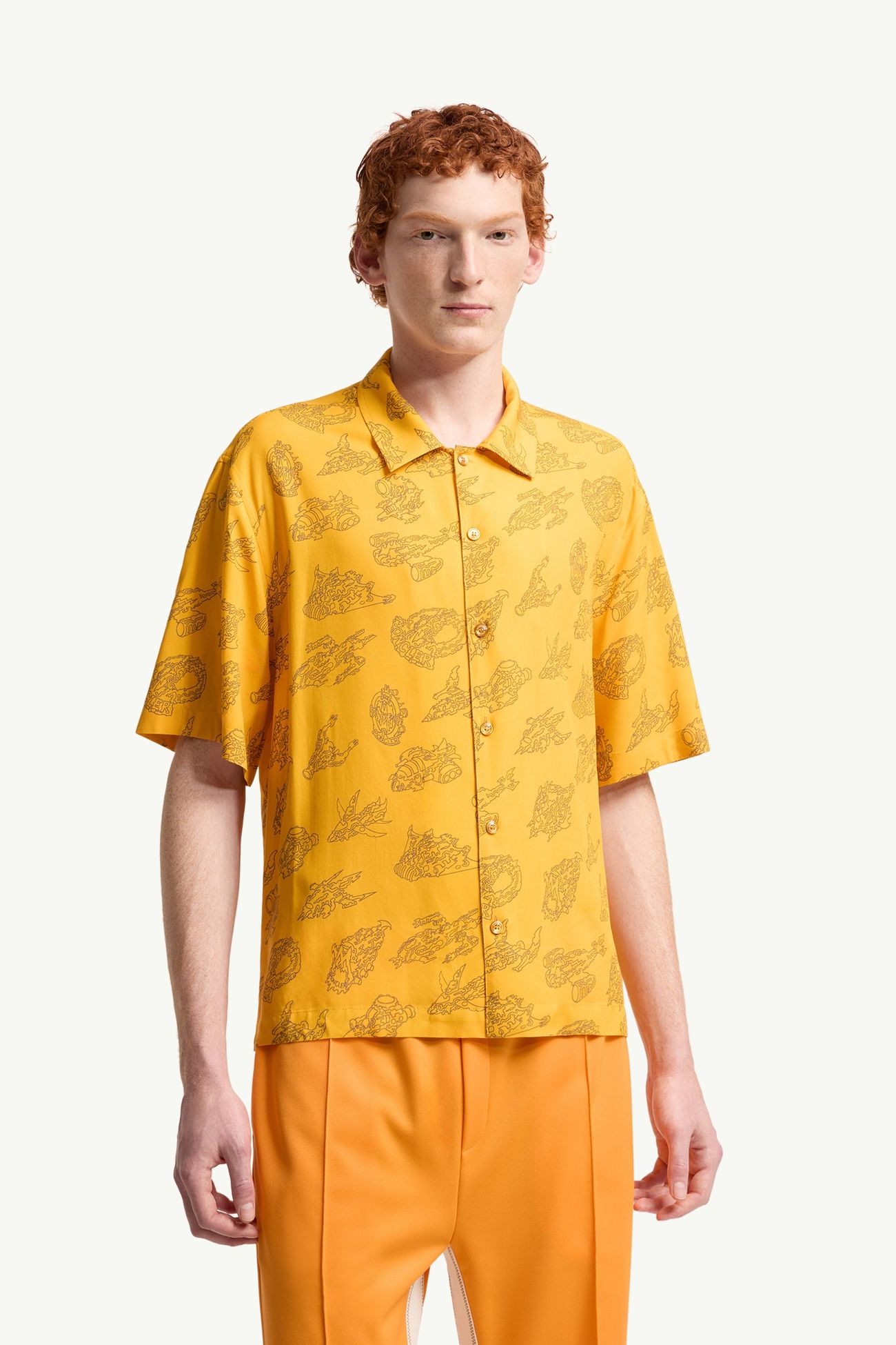 Space MonDuck男士短袖衬衫 男士 黄色 Moncler 3