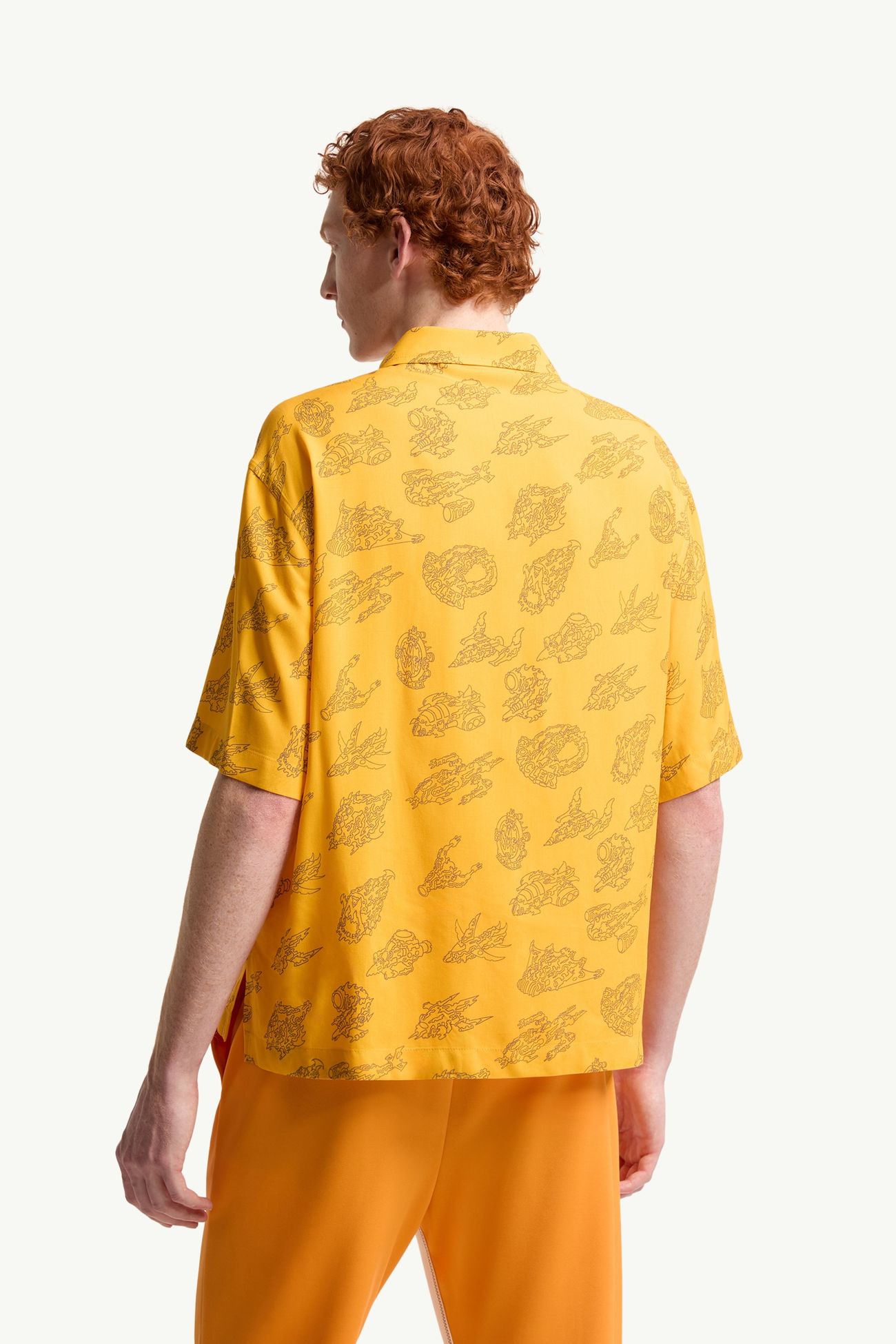 太空MonDuck短袖恤衫 男士 黃色 Moncler 4