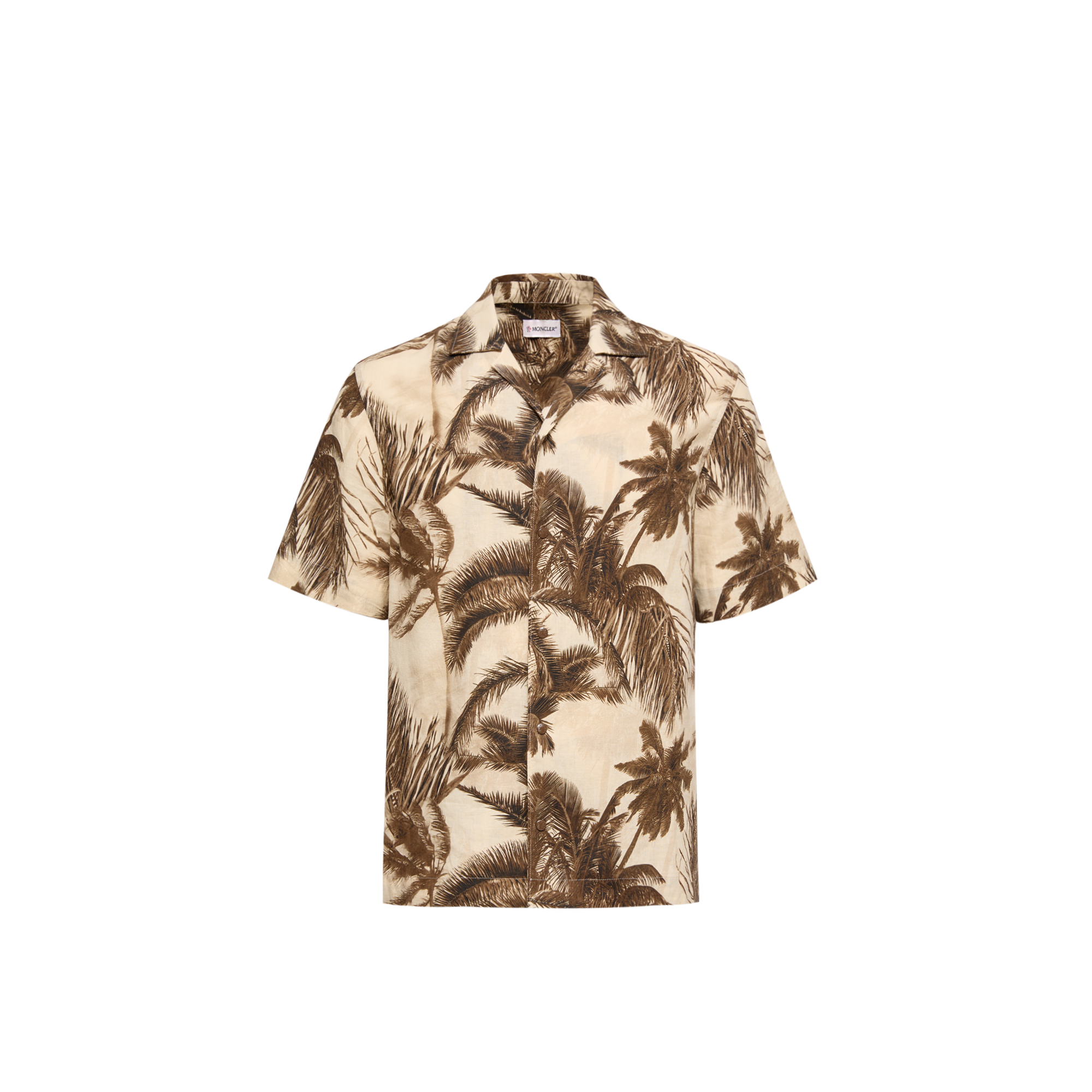 Moncler   Cotton & Linen Blend Short Sleeve Shirt for Men, Size: Xl