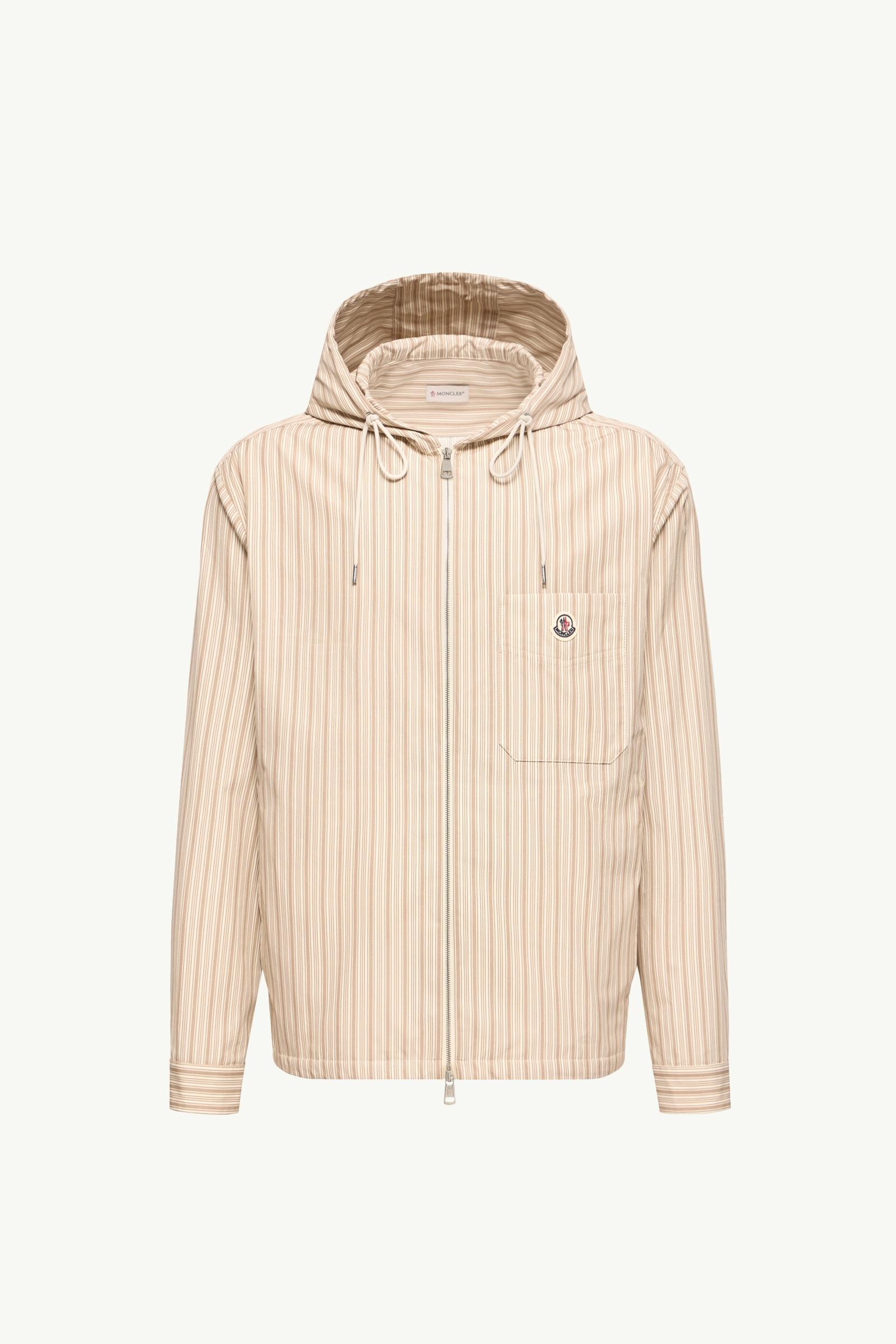 Camisa de popelina de algodón a rayas Hombre Beige Moncler, 1 of 0