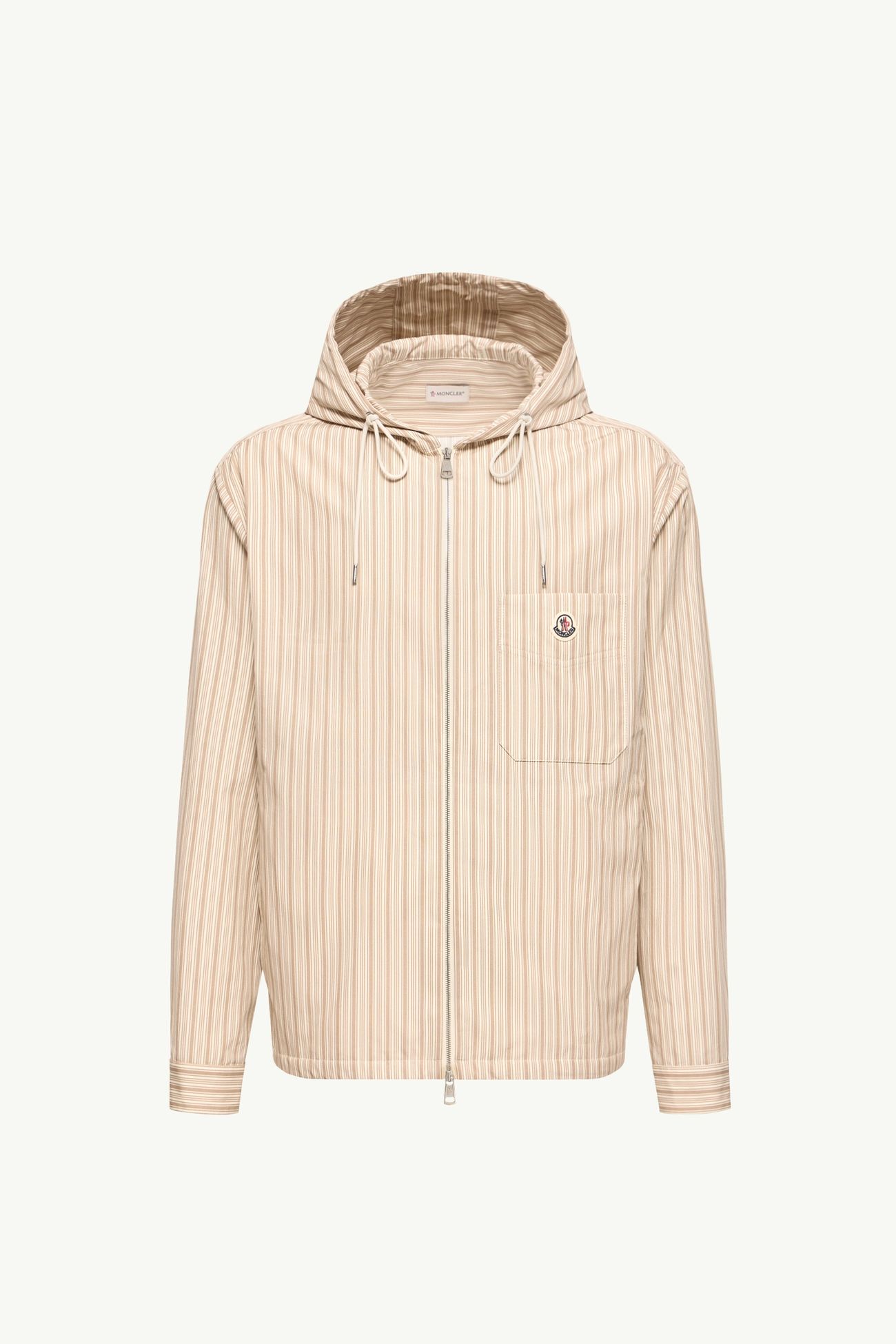 Gestreiftes Hemd aus Baumwollpopeline Herren Beige Moncler 2