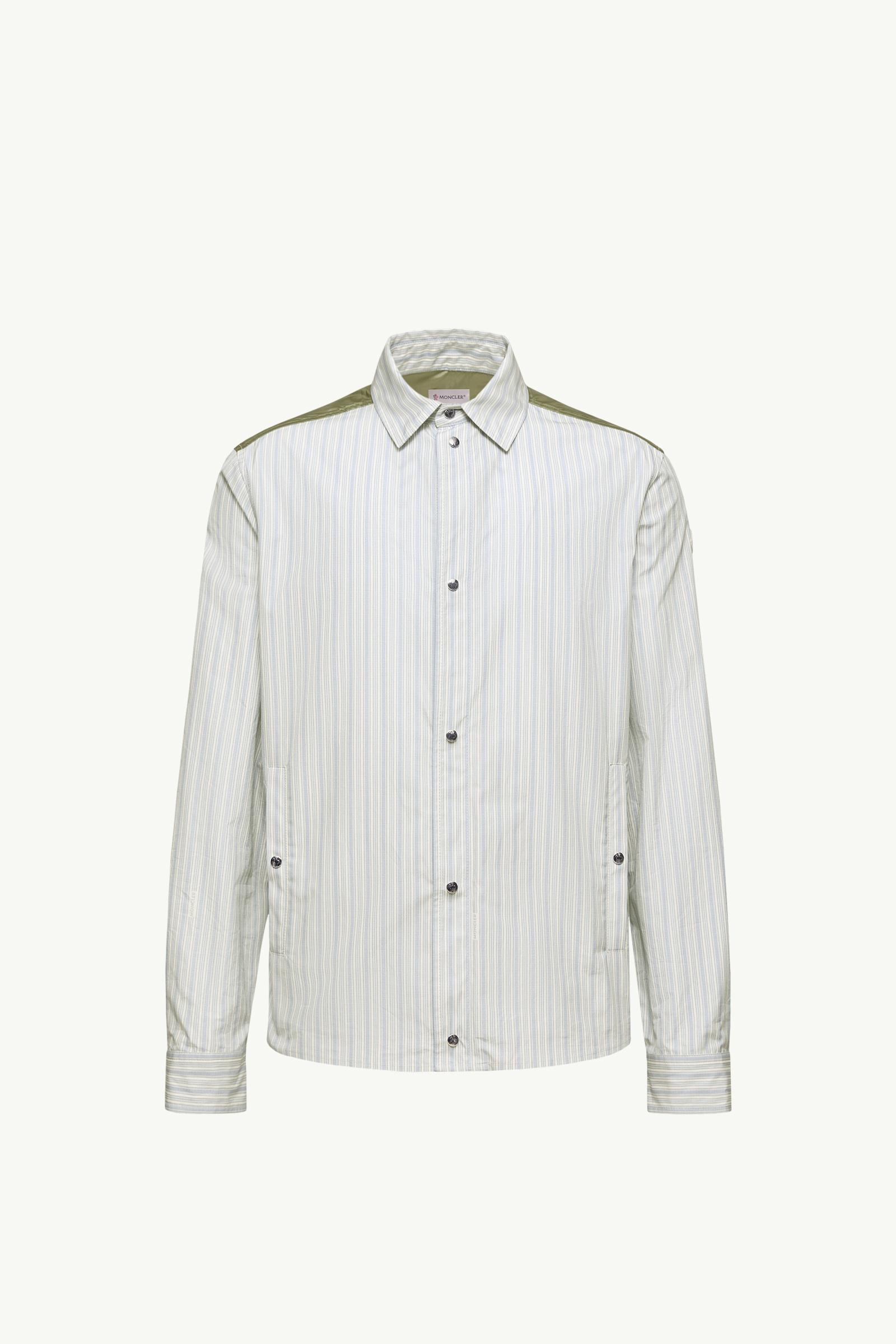 Striped Cotton Poplin Shirt Men Light Blue Moncler, 1 of 0