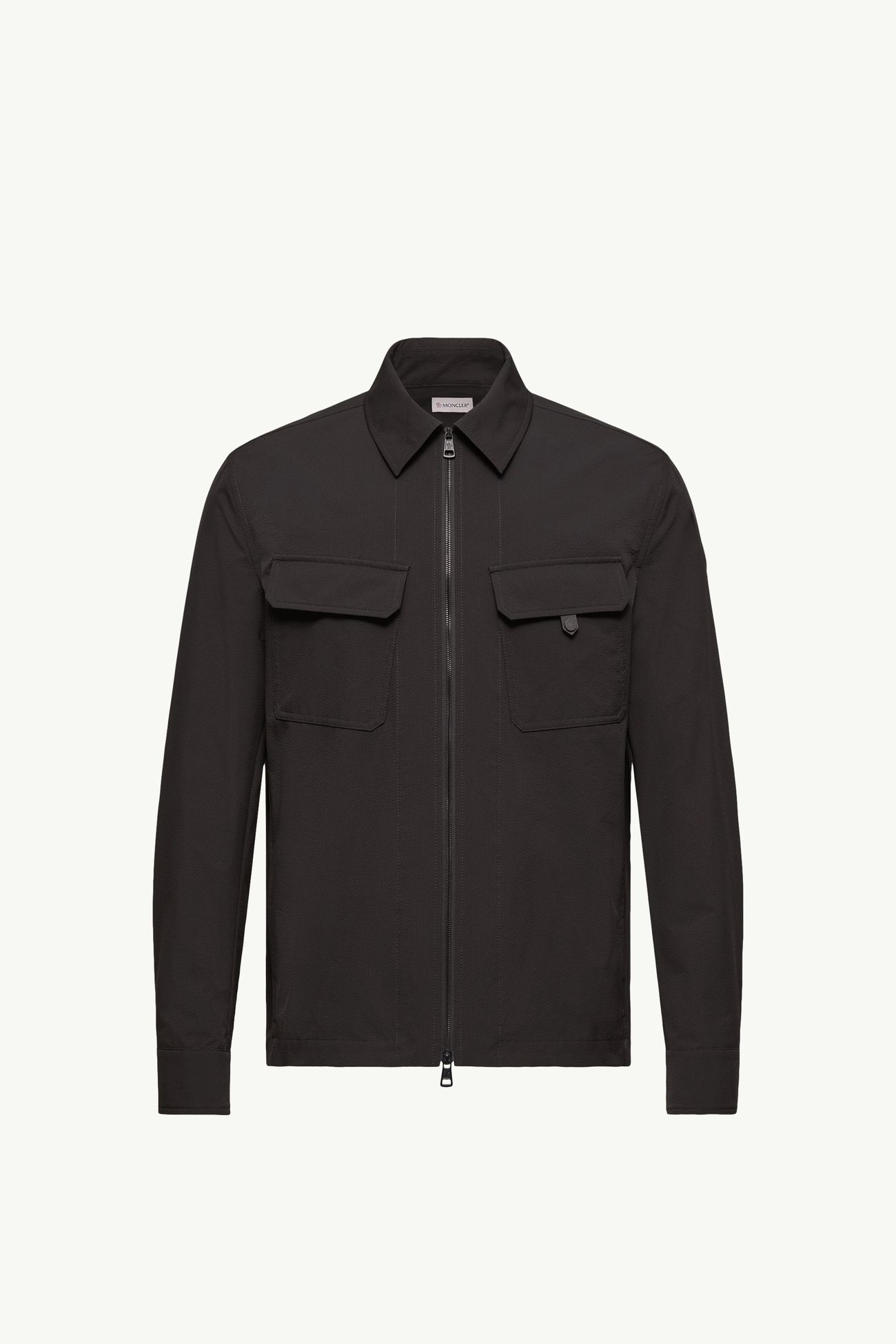 Giacca camicia in seersucker Uomo Nero Moncler 2