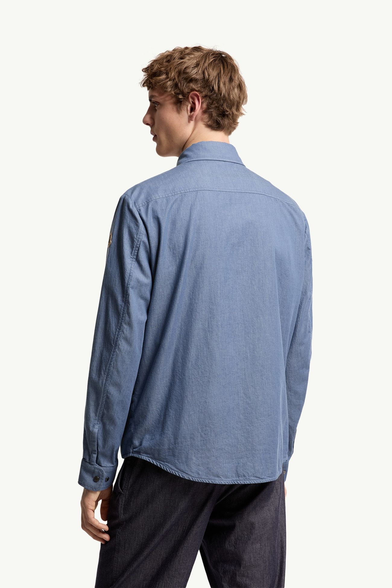 Hemdjacke aus Denim Herren Himmelblau Moncler 4