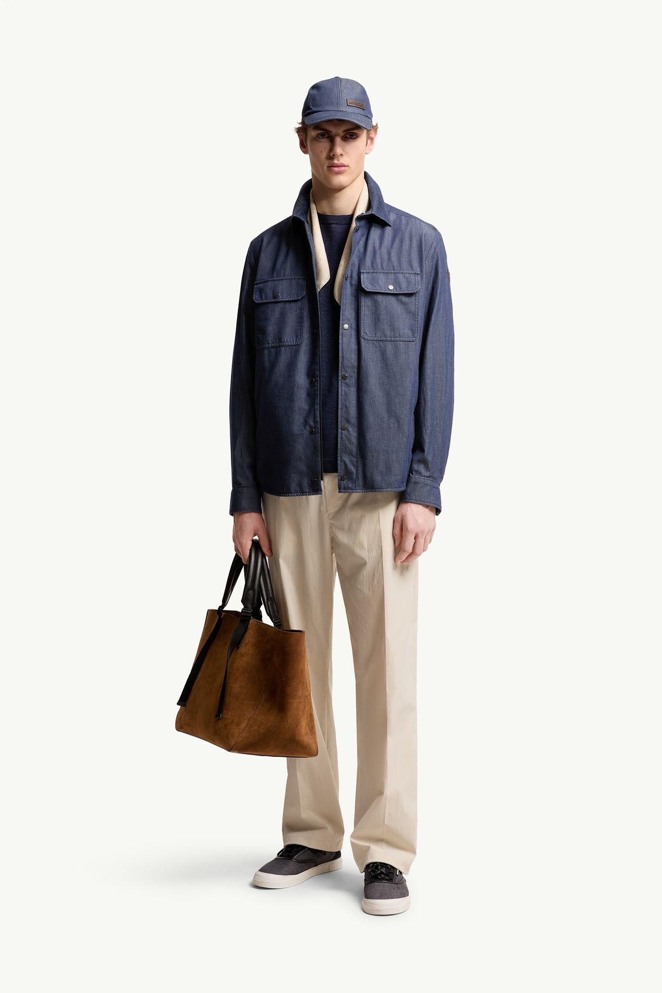 Veste-chemise en denim Hommes Bleu Jean Moncler 0