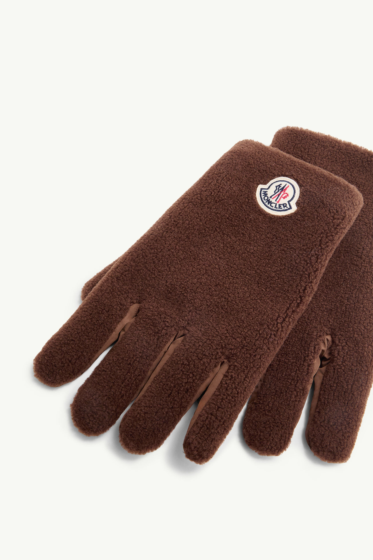 Guantes acolchados efecto peluche Hombre Marrón Oscuro Moncler 3