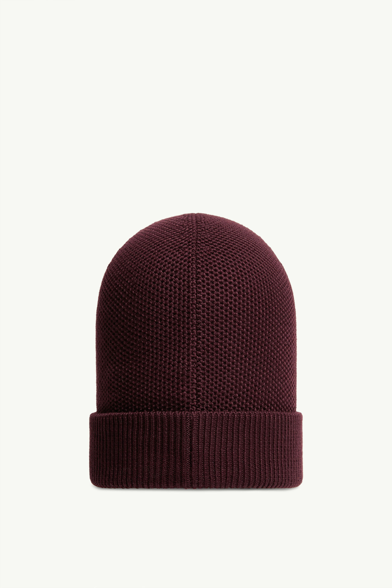 Wool Beanie Men Burgundy Moncler 3