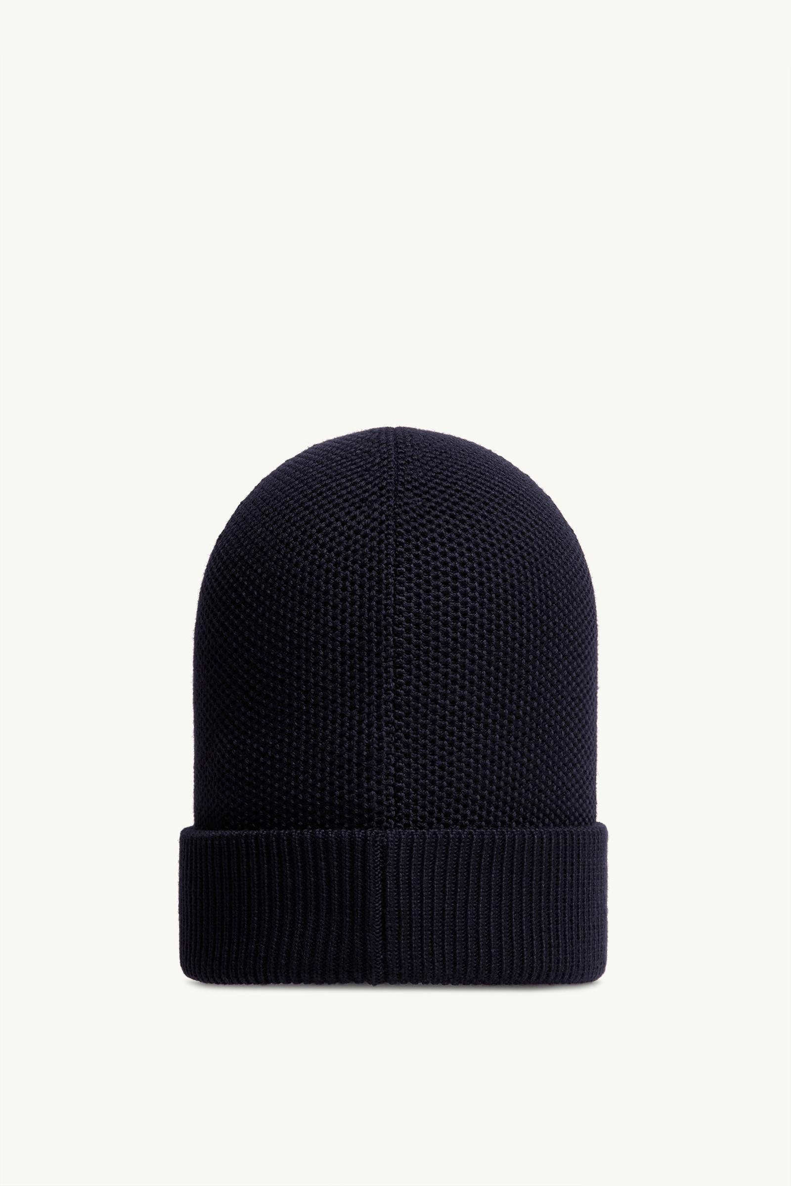 Navy Blue Wool Beanie - Hats & Beanies for Men | Moncler US
