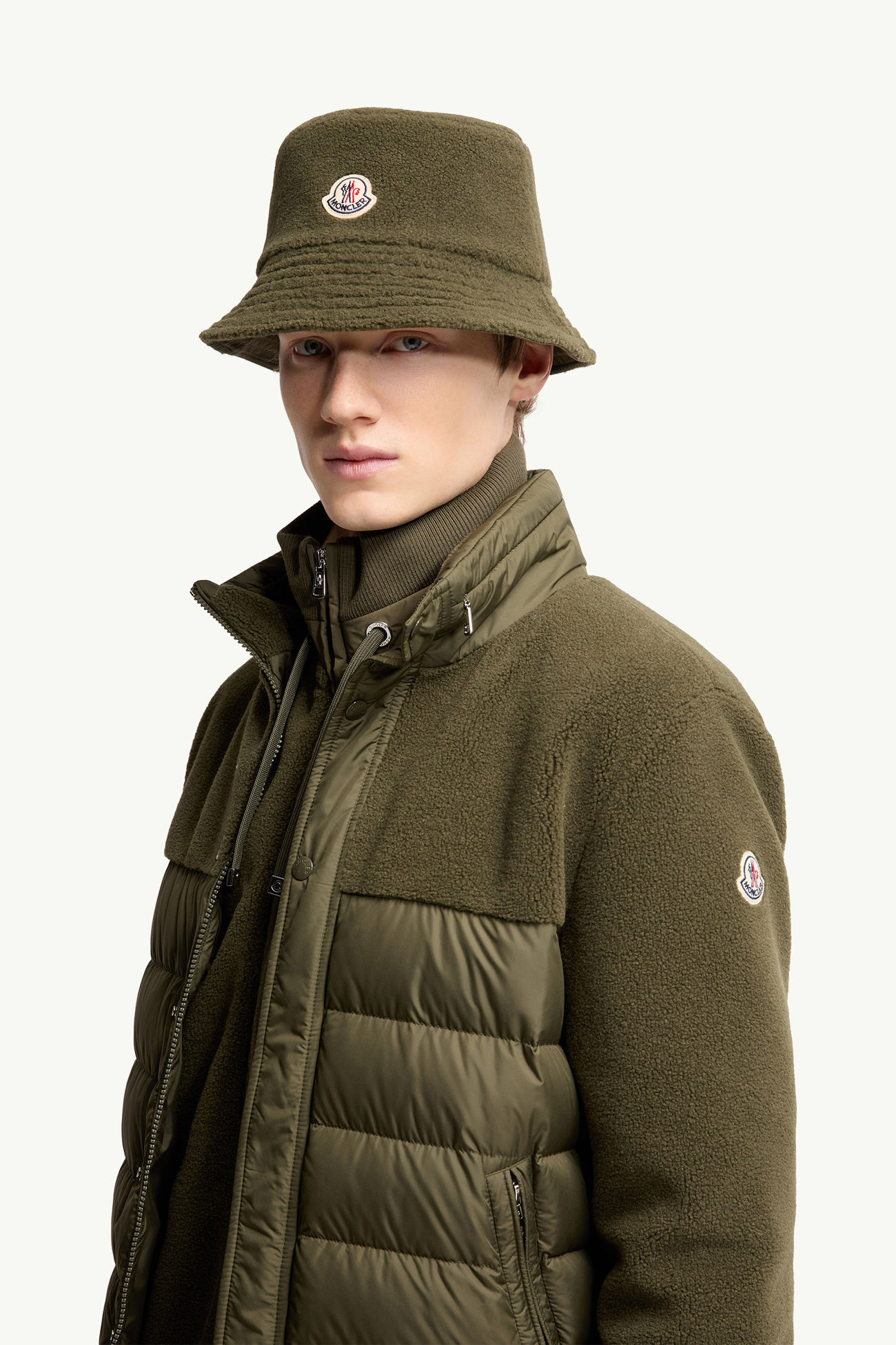 雙面泰迪布漁夫帽 男士 深綠色 Moncler 1