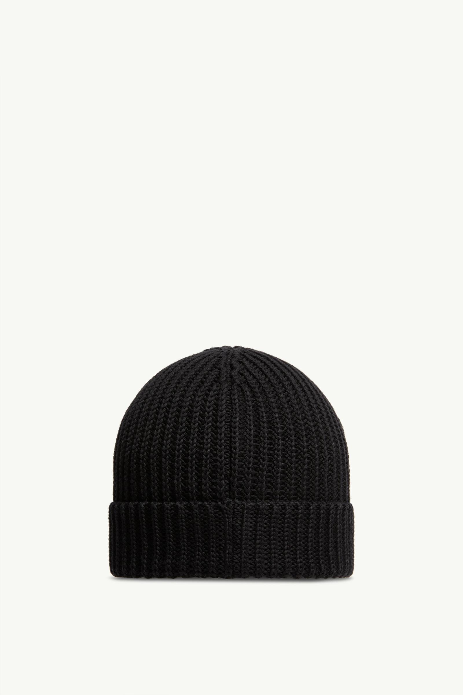 Black Cotton Beanie - Hats & Beanies for Men | Moncler US