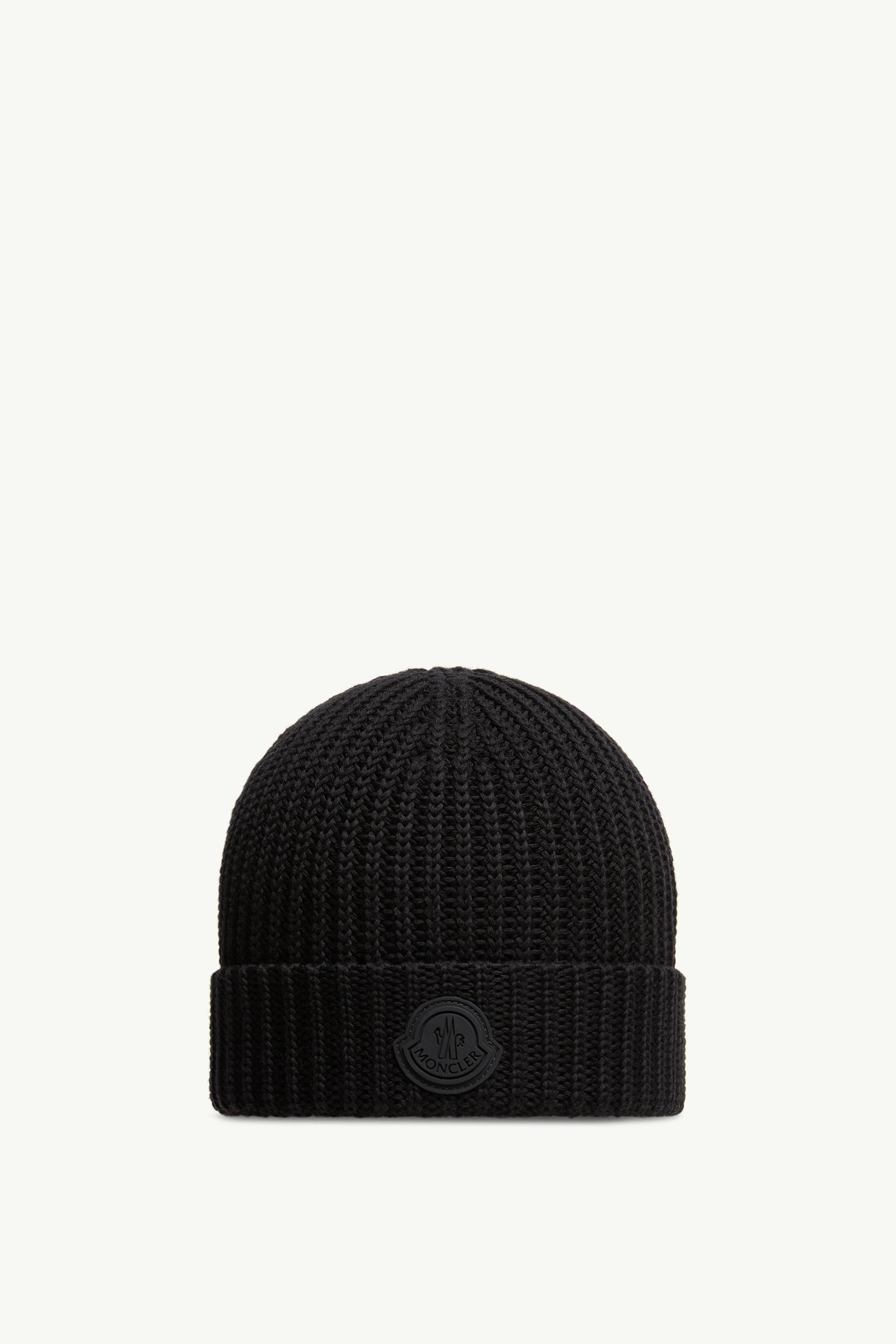 Black Cotton Beanie - Hats & Beanies for Men | Moncler US