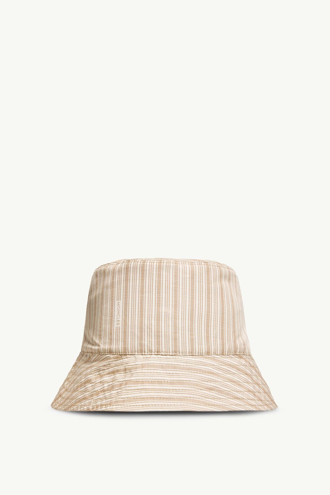 Wendbarer Fischerhut aus gestreifter Baumwolle Herren Hellbeige Moncler 3