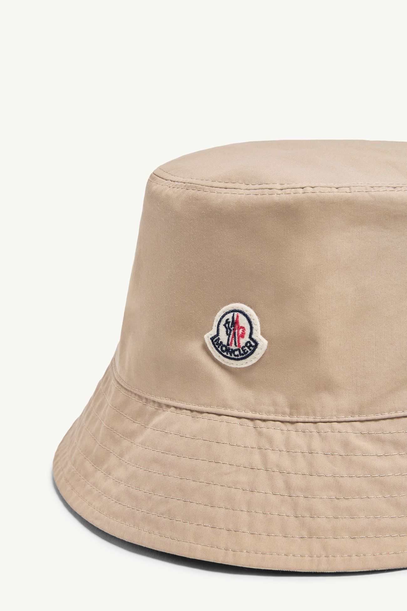 Reversible Striped Cotton Bucket hat Men Light Beige Moncler 5