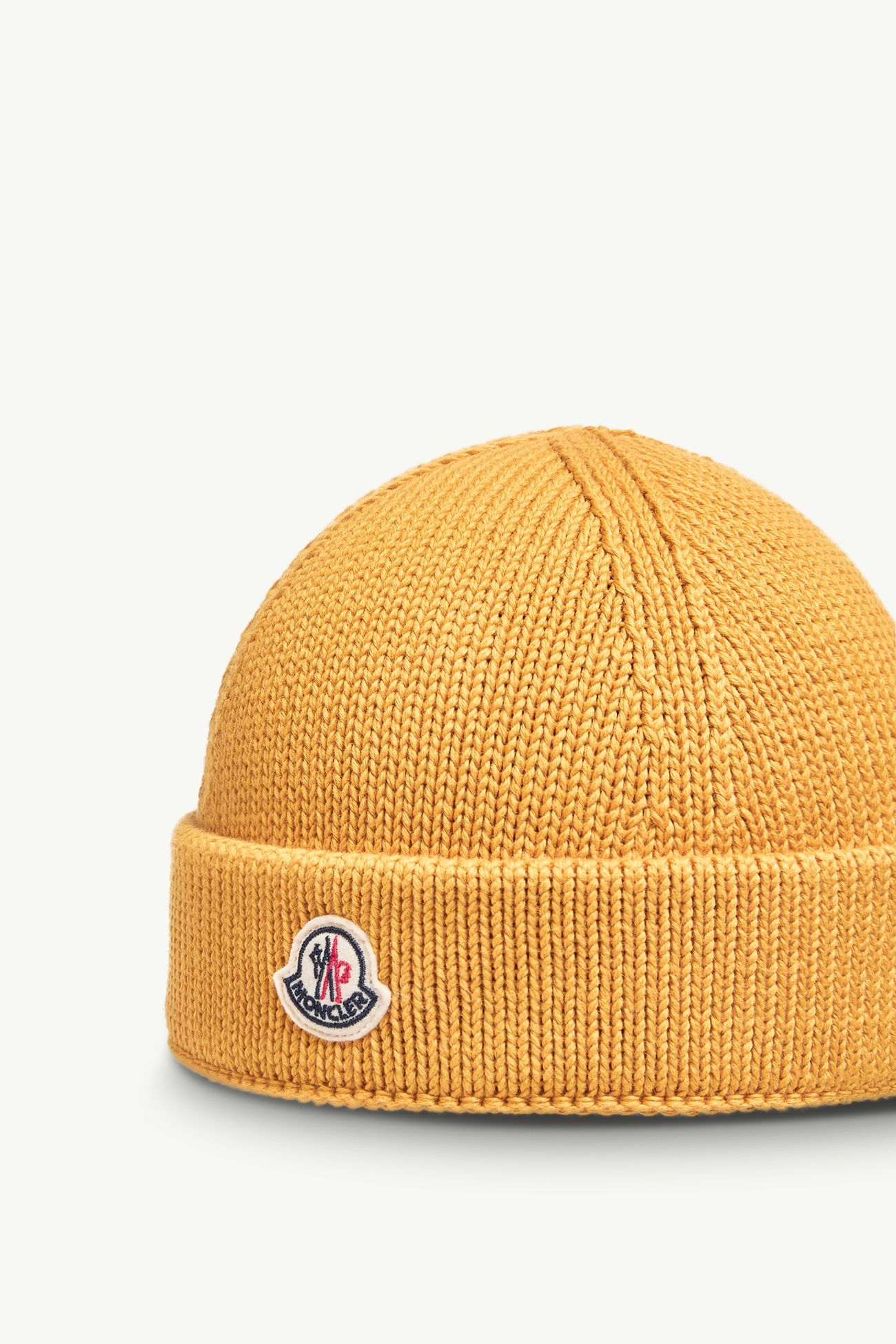 Cotton Tricot Beanie Men Yellow Moncler 2