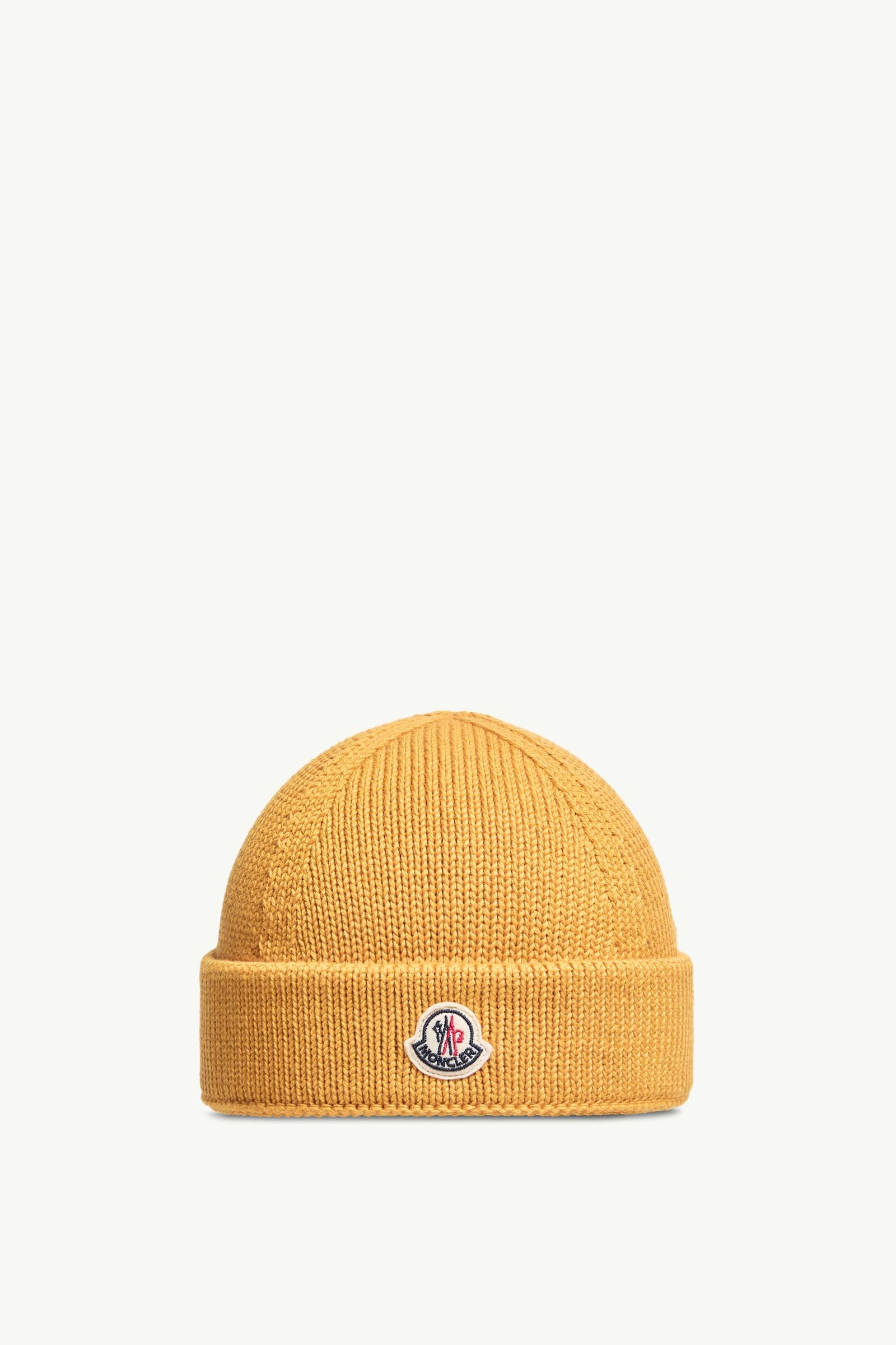 MONCLER イエロービーニー BERRETTO TRICOT Yellow Cotton Tricot Beanie - Hats & Beanies for Men | Moncler IT